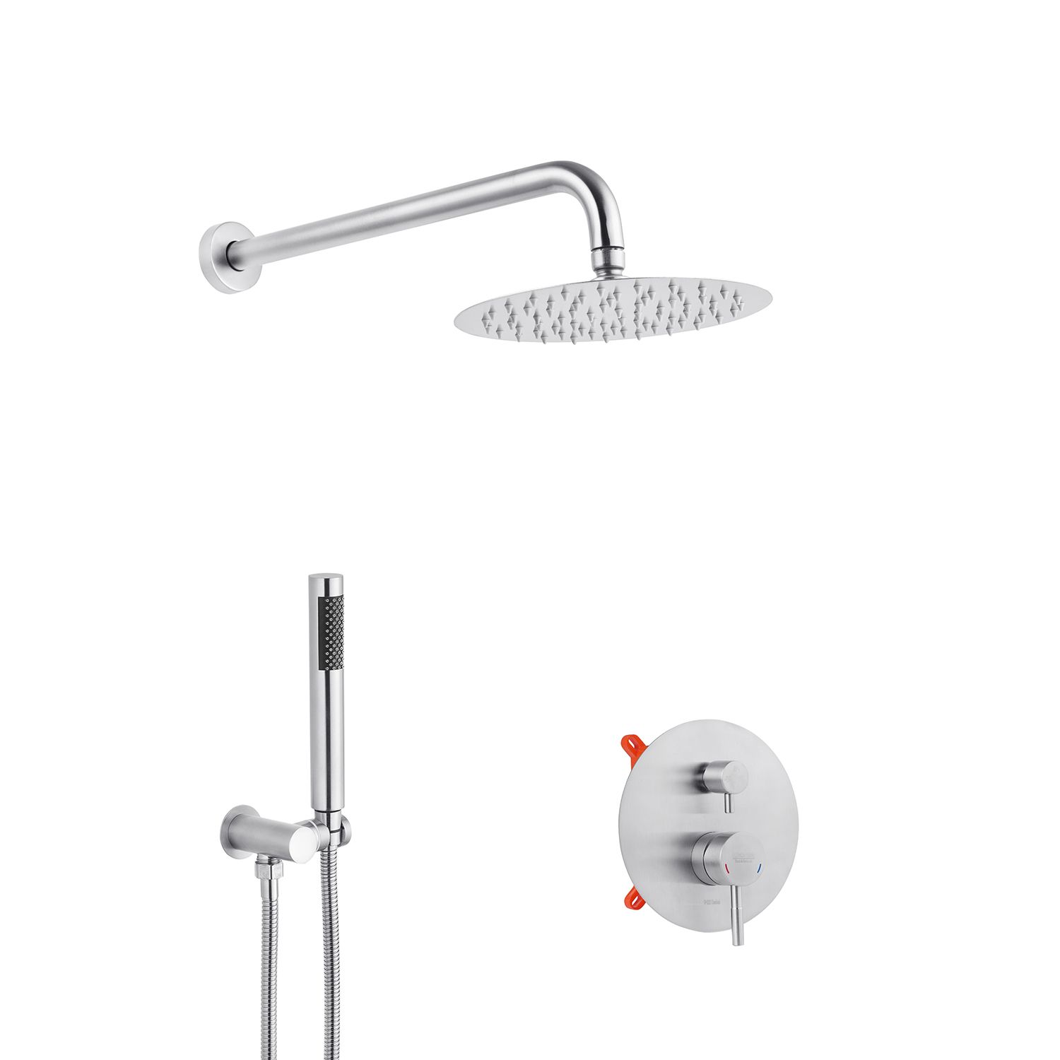 Набор 3 в 1 душова система Kroner Edelstahl Klassisch-ESG082 + змішувач Edelstahl Klassisch-ESG010 + змішувач Edelstahl Klassisch -ESG053