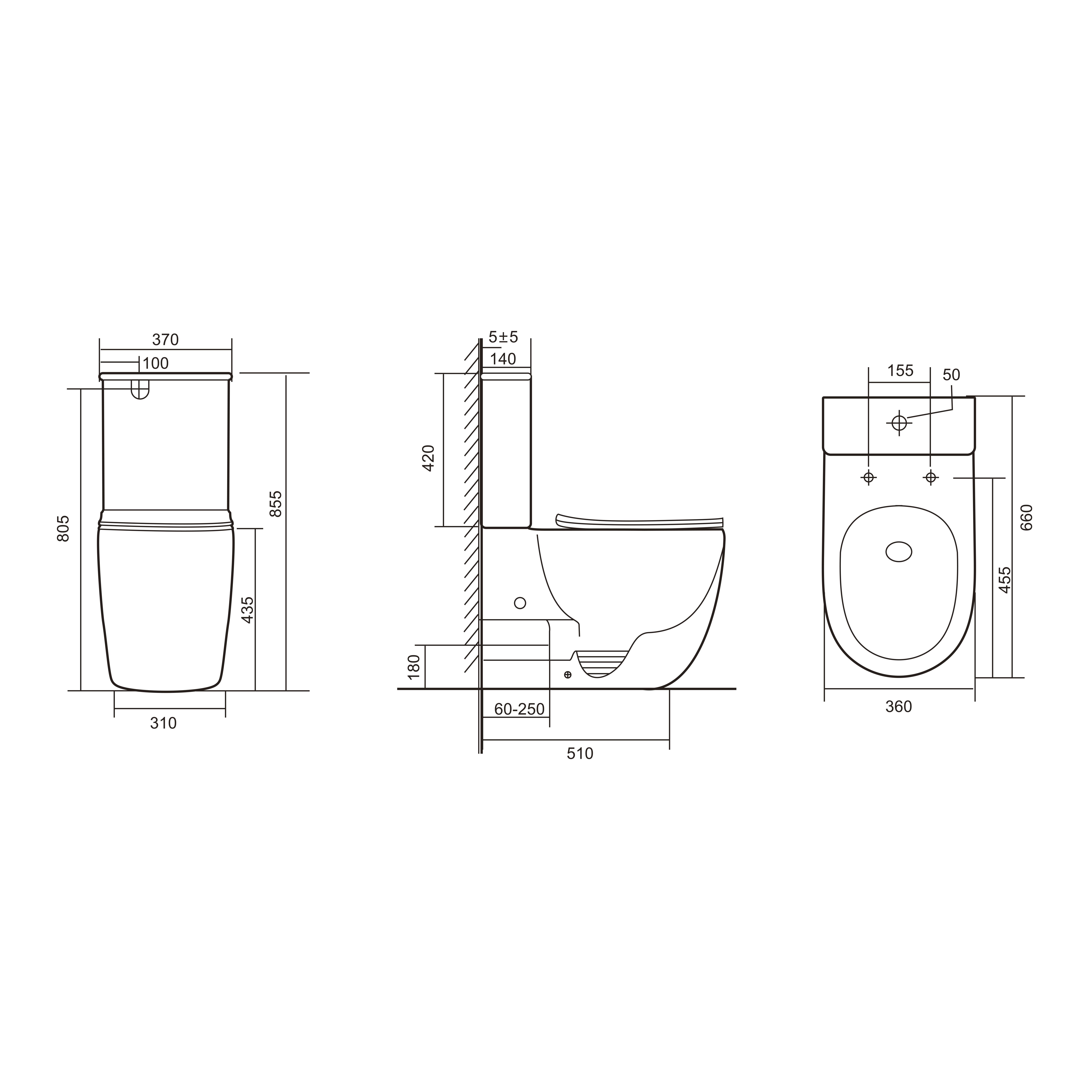 Унітаз підлоговий Qtap Robin New Ultra Quiet безобідковий з сидінням Soft-close WHITE QT13226083AW