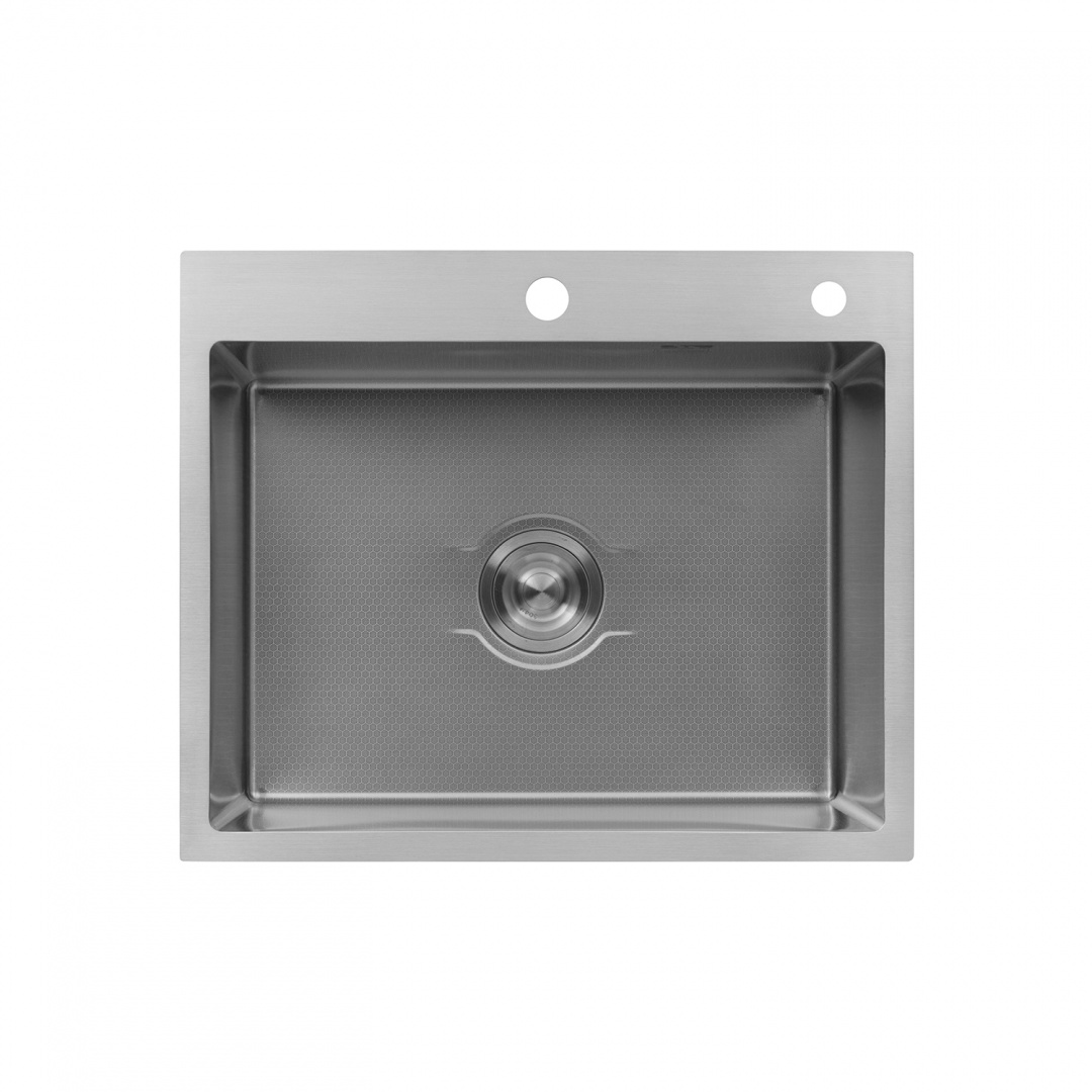 Кухонна мийка Kroner KRP Derby - 6050HM Brush (2,5/0,5 мм)