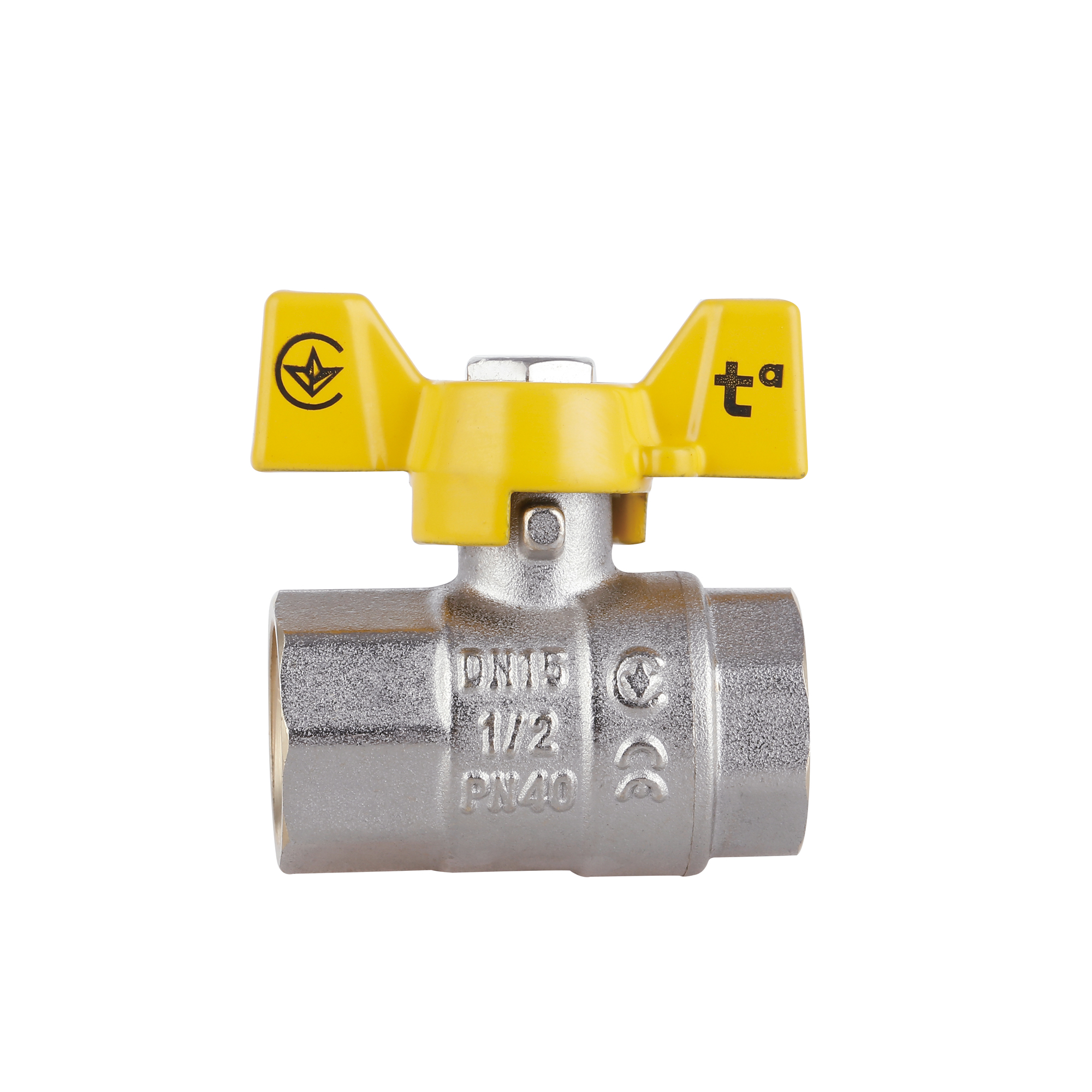 Кран кульовий Thermo Alliance Standart 1/2" ВР для газу (метелик) SD602NG15PN40