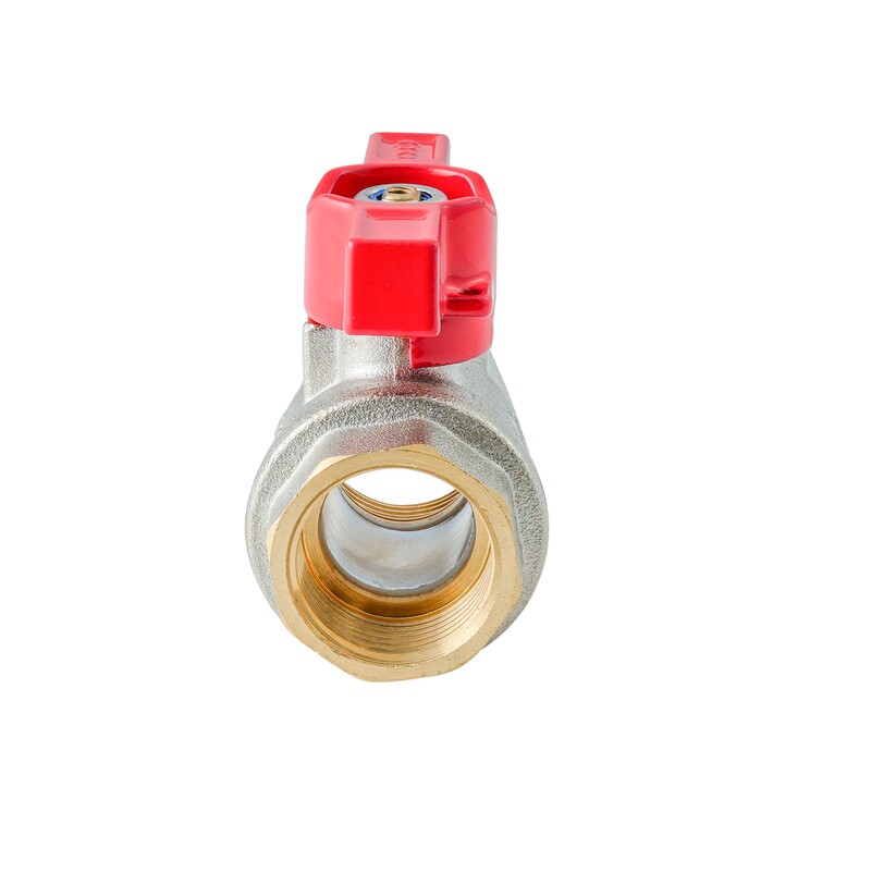 Кран кульовий ГГМ KOER EXTREME KE.217-20 - 3/4" FF ручка "метелик" червона (KR5757)