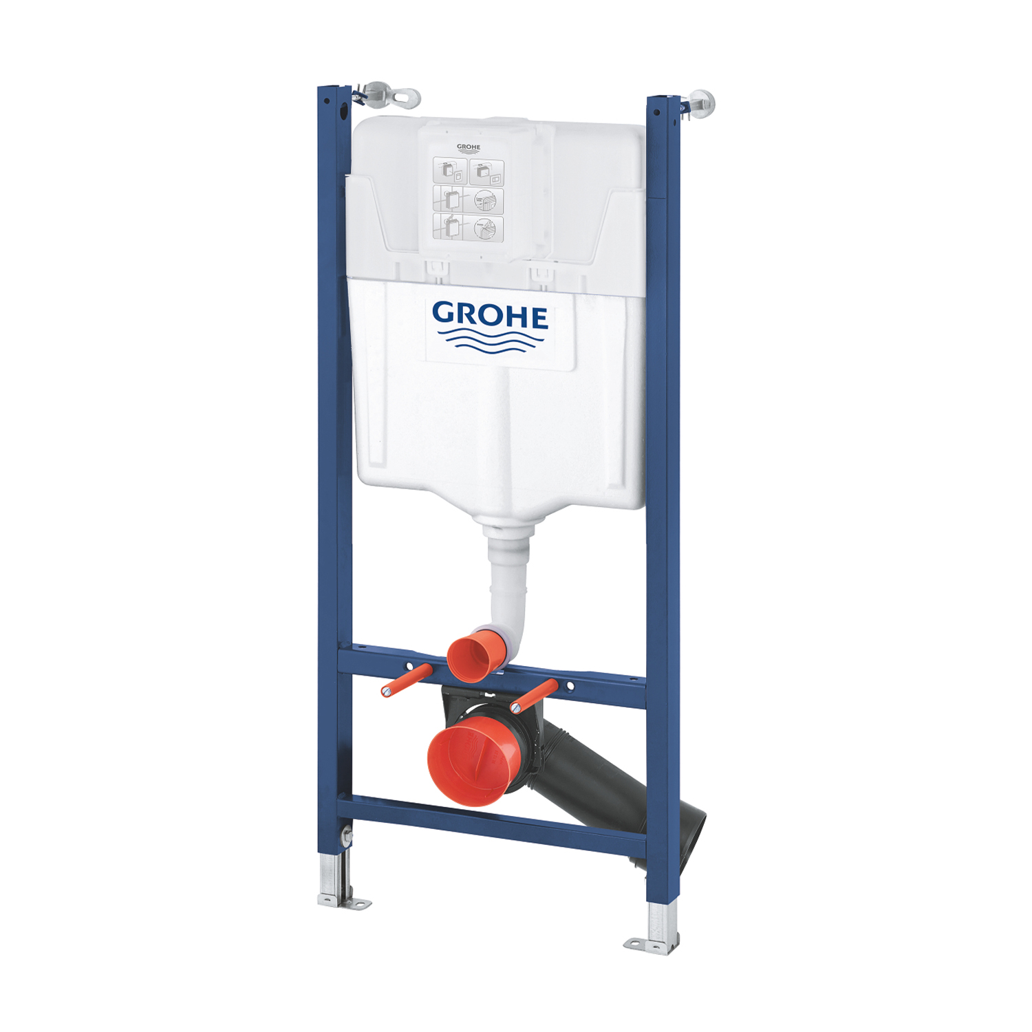 Комплект 4 в 1: Інсталяція Grohe Solido 2 в 1 38971000 + Панель змиву для унітаза Grohe Even Black 38966KV0 + Унітаз безободковий Kroner Oker WHI533536 RIMLESS з сидінням Slim Duroplast / Soft-close / Quick relase KO533536WHIR (38971966KV0KO53R)