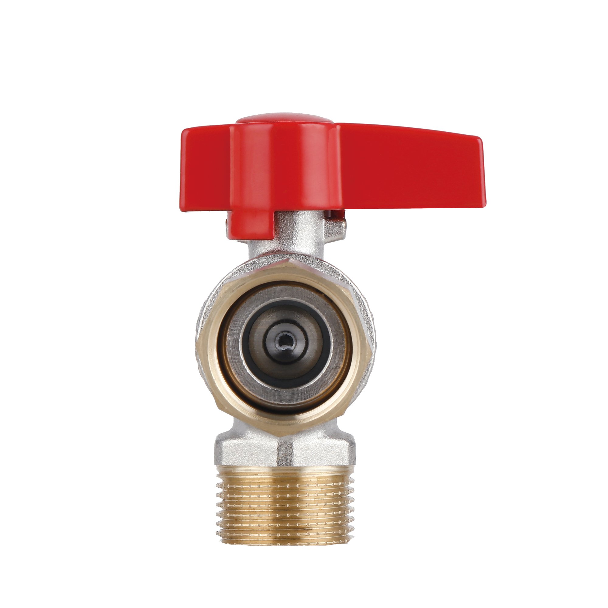 Кран кульовий Thermo Alliance Standart 3/4"ВЗ кутовий, PN40, з накидною гайкою TAS224W20