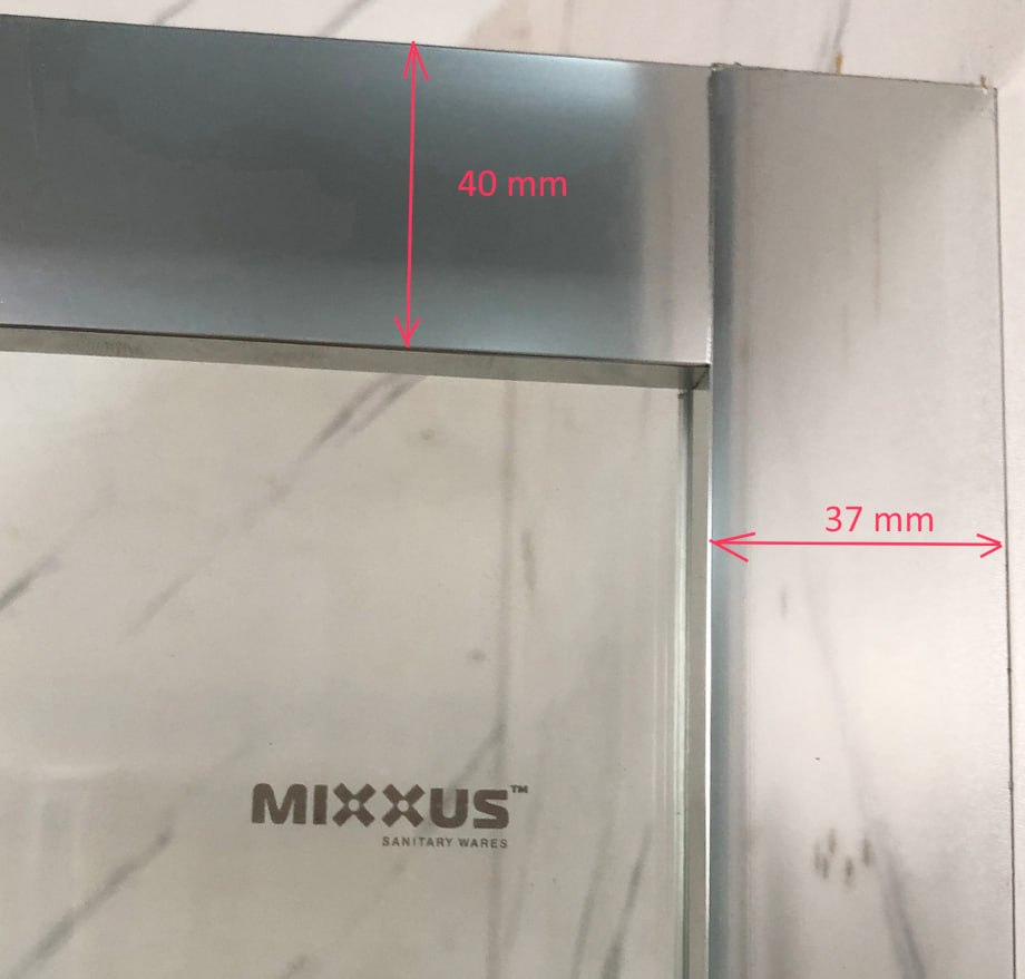Душова кабіна без піддону MIXXUS PREMIUM QUADRO SC01-120x80x195-TR CHROME прозоре скло 6мм (MI8291)