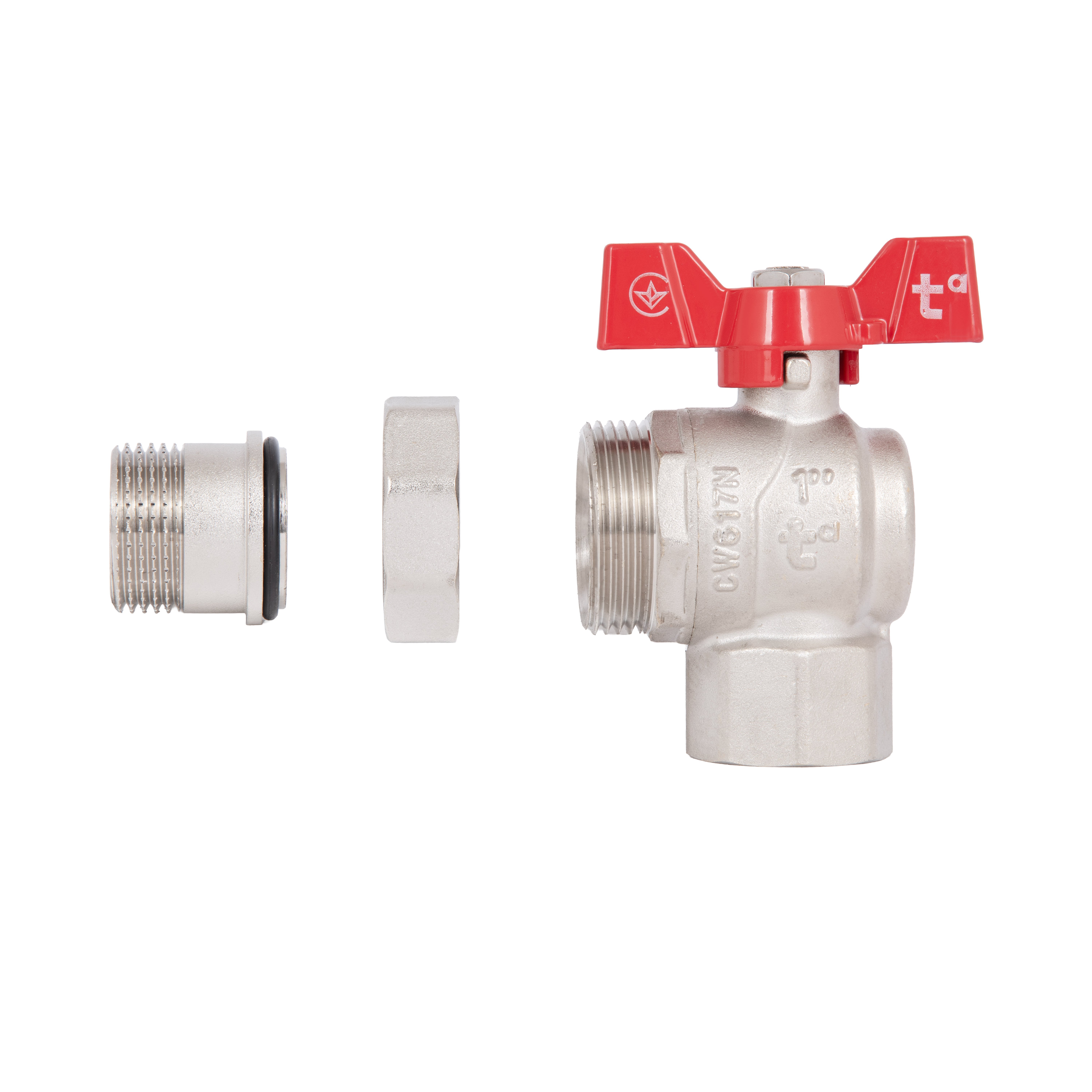 Кран кульовий «Американка» Thermo Alliance Forte 1" кутовий SF221W25