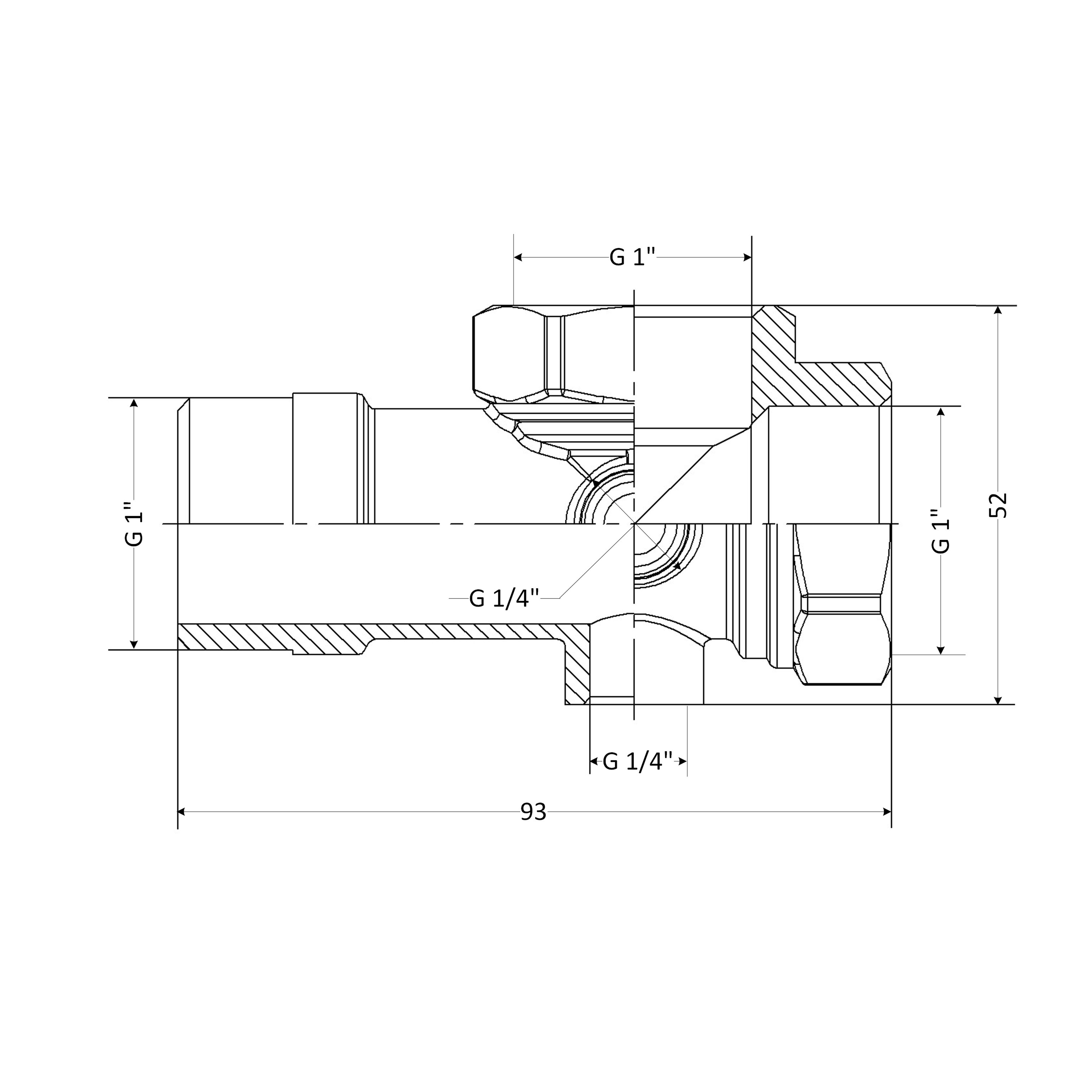 П'ятерник Thermo Alliance Standart 1"х1"х1"1/4"х1/4" ВВЗВЗ SD42525252566