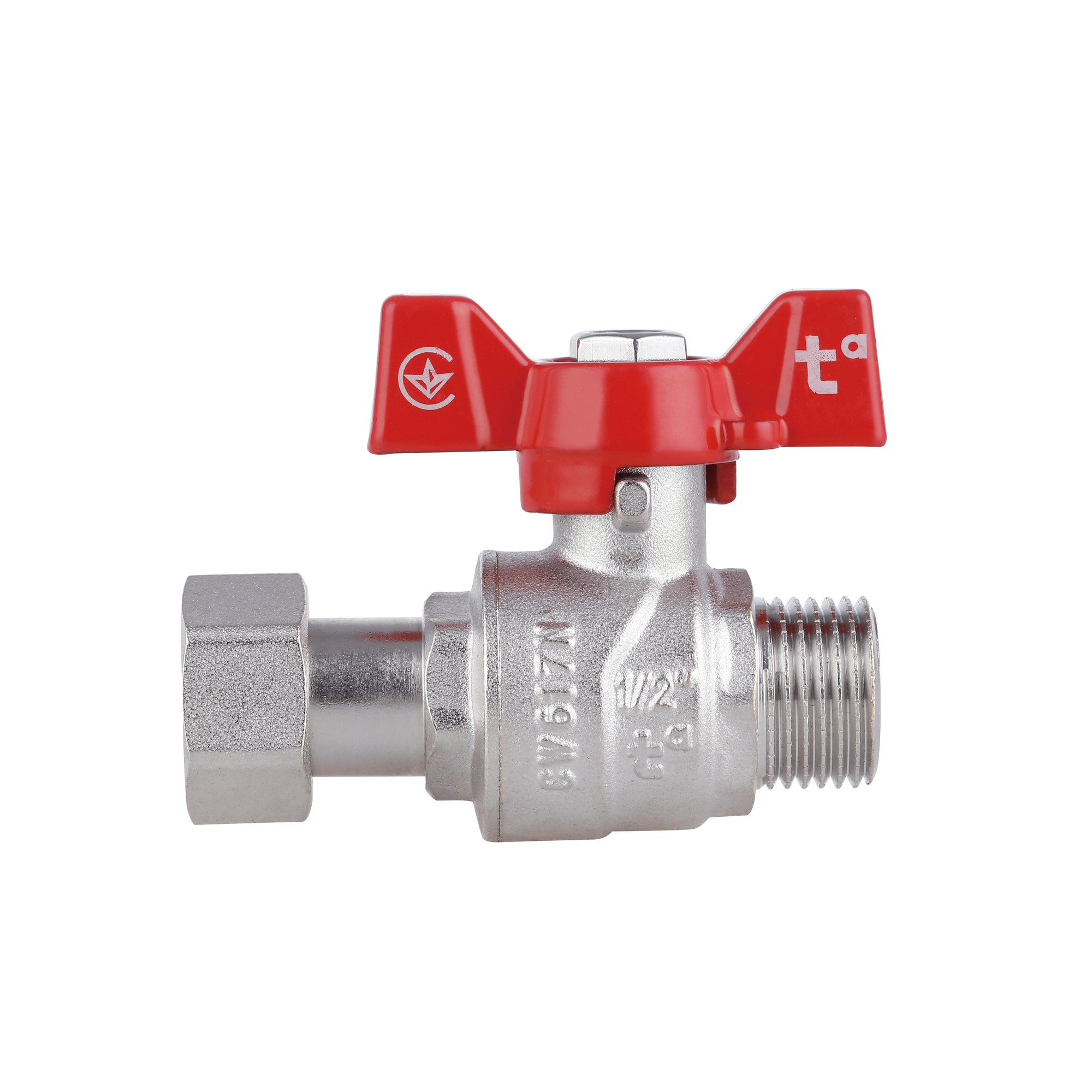 Кран кульовий з накидною гайкою Thermo Alliance Forte 1/2" ВЗ для води прямий SF261W15
