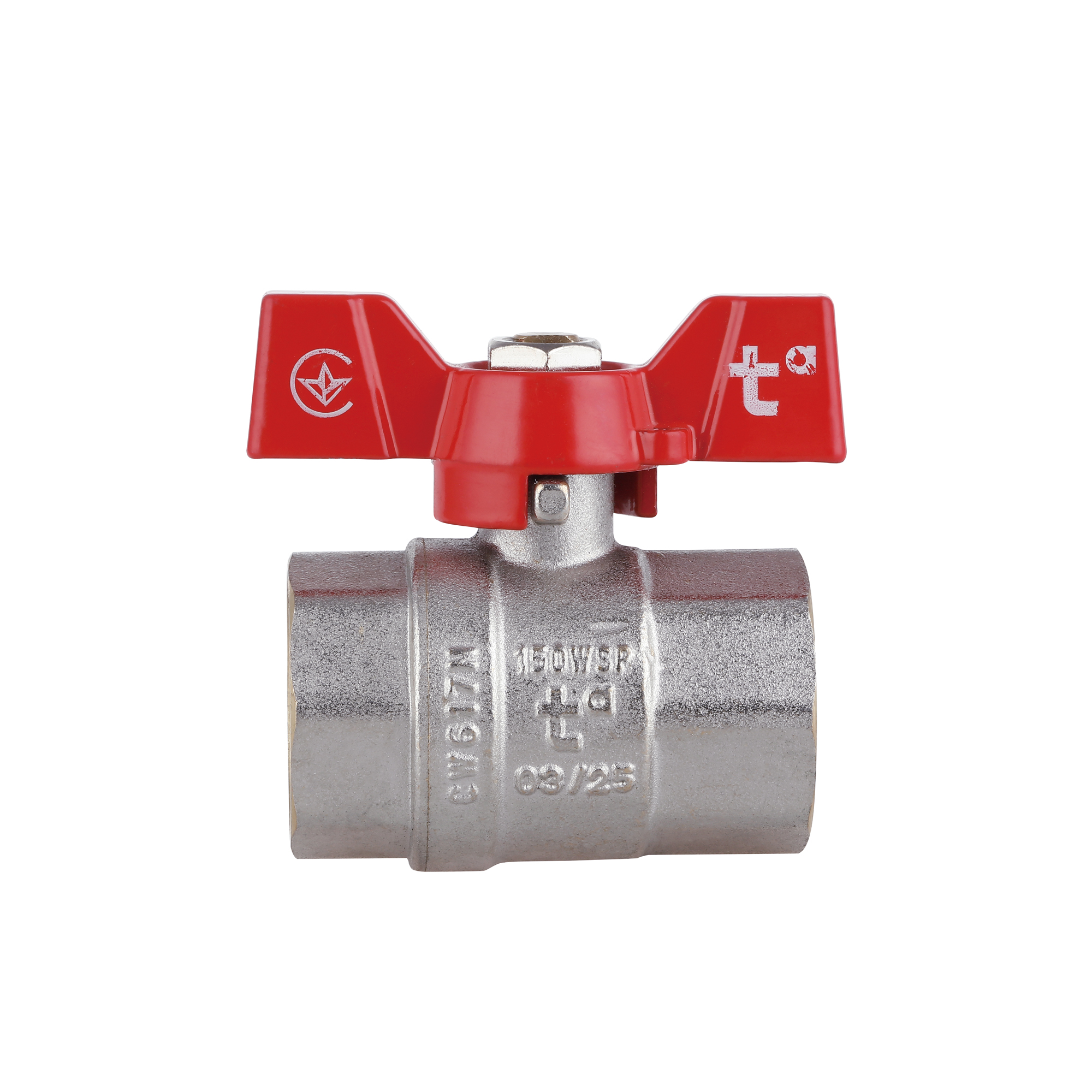 Кран кульовий Thermo Alliance Standart 1" ВР для води (метелик) SD602NW25PN40
