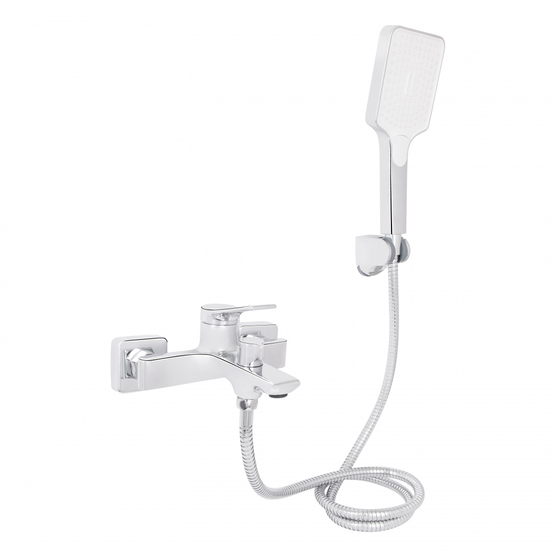 Змішувач для ванни Qtap Arvin з душовим гарнітуром QTARV259CRM48640 Chrome