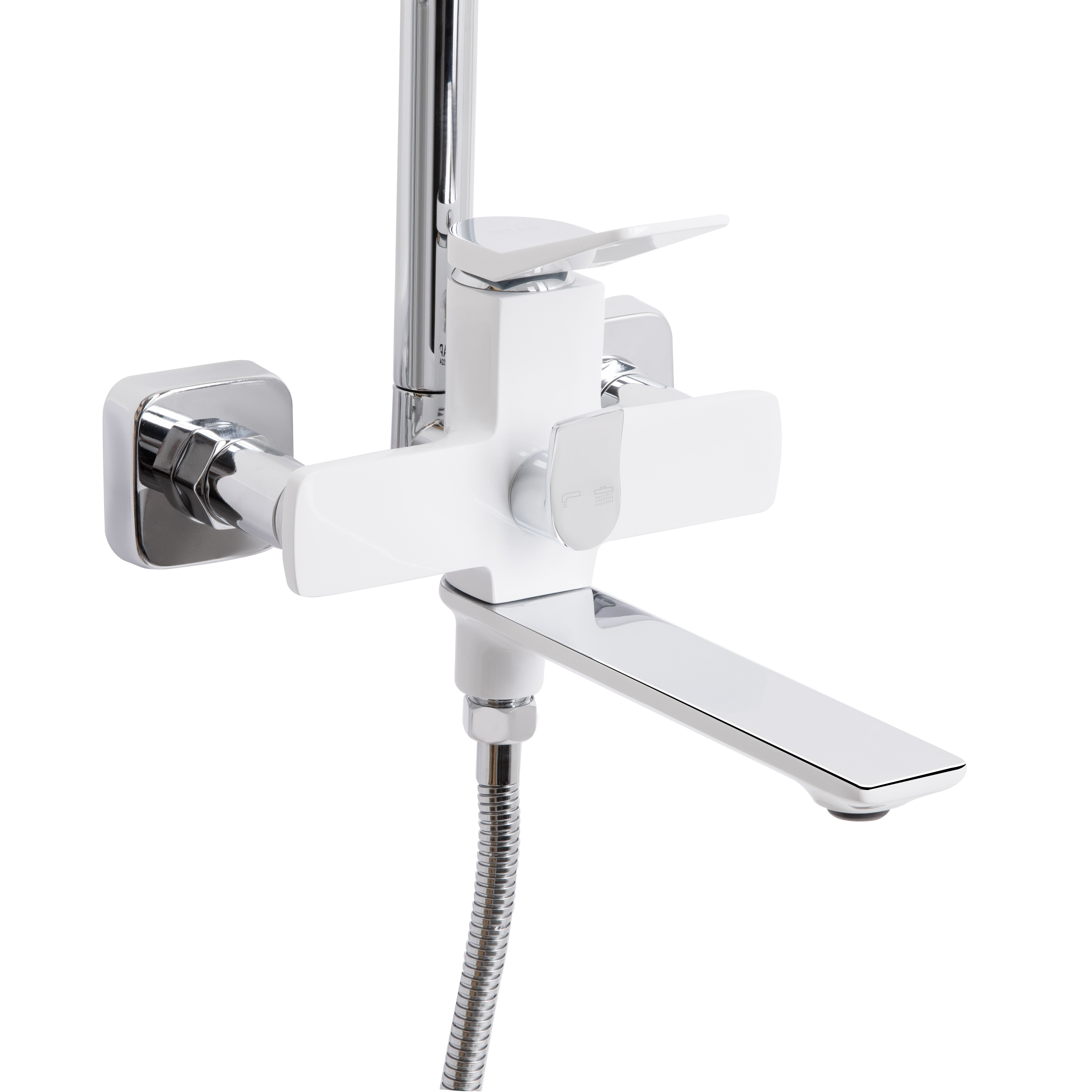 Душова система універсальна Qtap Presto на три споживачі (з виливом) QTPRE111CRW45580 Chrome/White