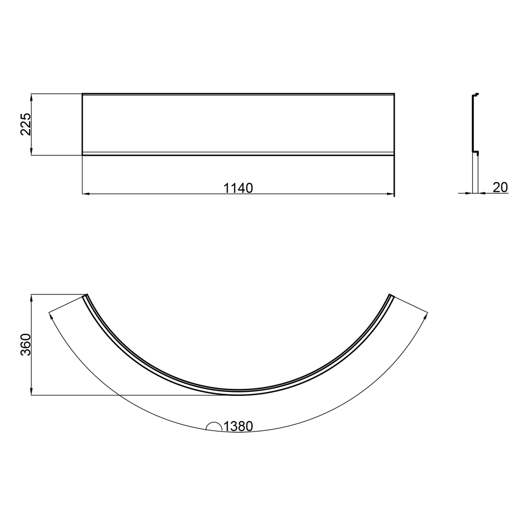 Панель для полукруглого поддона фронтальная Lidz Kupala TP80x80x23