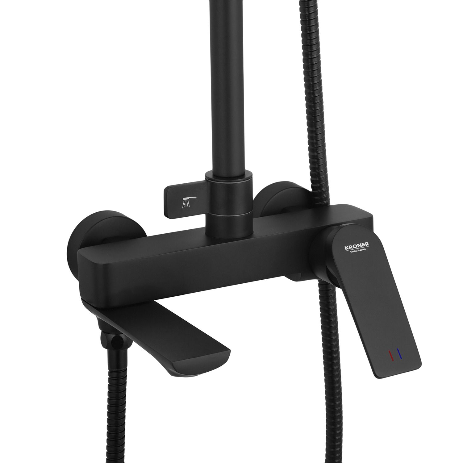 Набор 2 в 1 душова система Kroner Graz-SCH063 + змішувач Edelstahl Kubus-SCH010