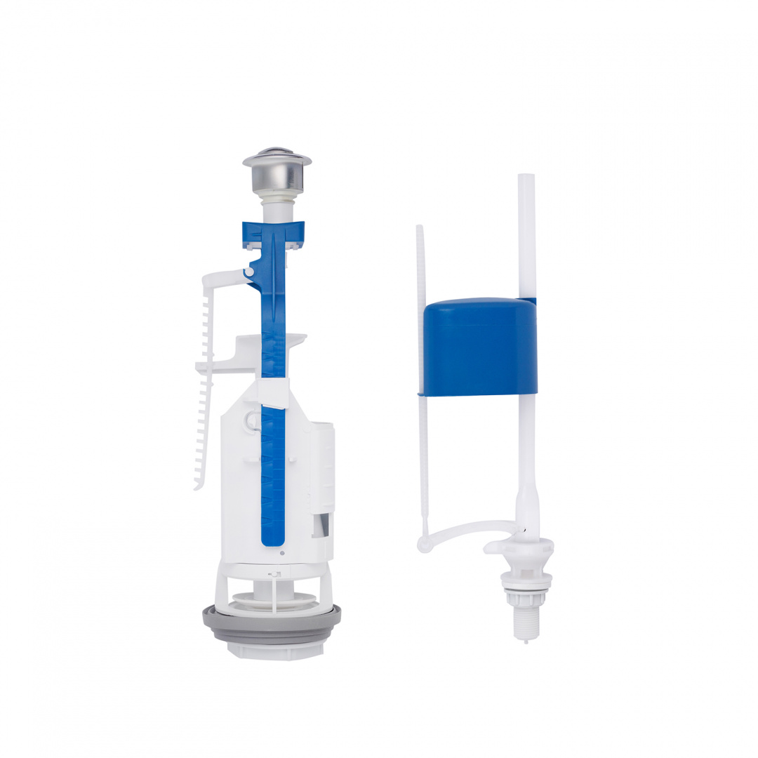 Комплект для бачка унітаза Kroner KRP - KIT7757 з подвійною кнопкою, нижнє підведення 1/2"