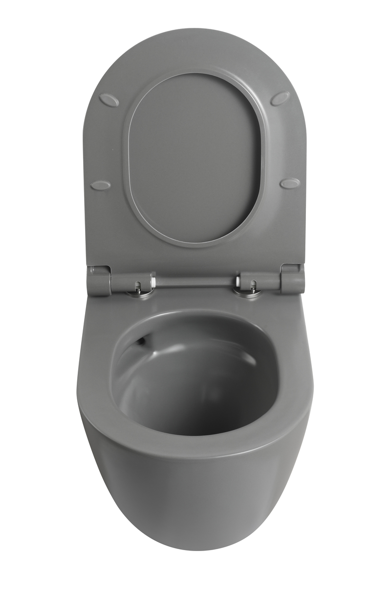 Комплект: MIXXUS PREMIUM ELLIPSE-SET-2101 GRAY Унітаз система змиву TORNADO 3.0+ Інсталяція KOER KT-0404 + панель KT-0604-07 GUN GRAY (MP6668)
