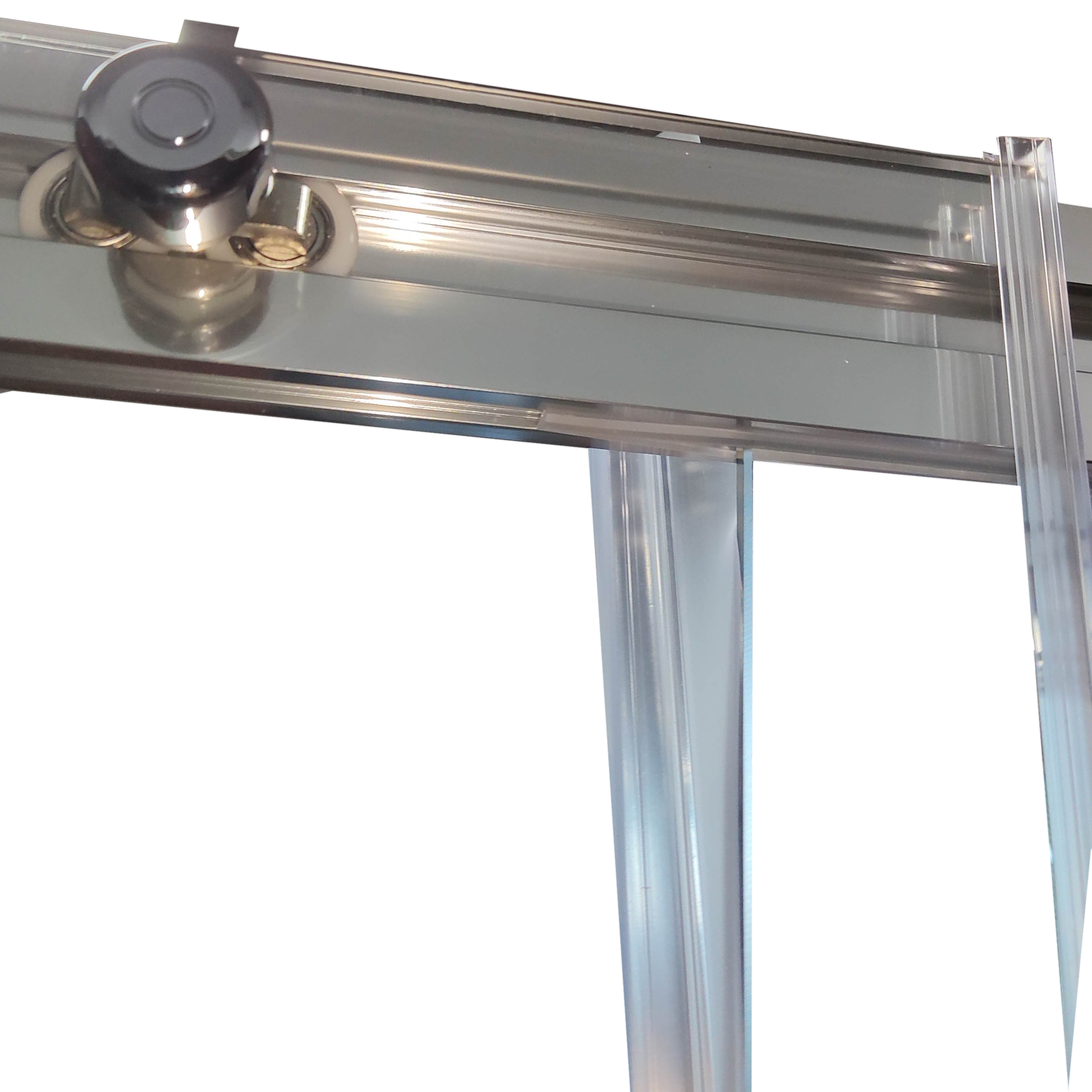 Двері у нішу розсувні KOER SR SD05-120x200-TR-01 прозоре скло EASY CLEAN 6мм хром (KR5405)