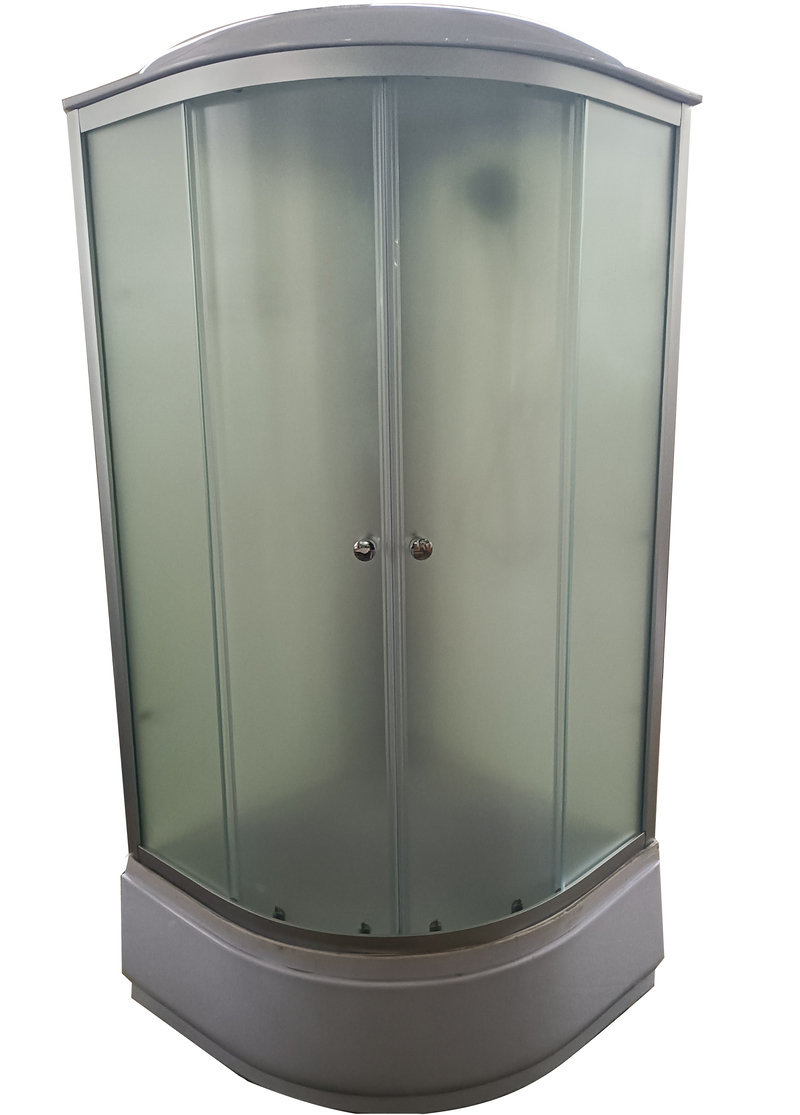 Бокс душовий без гідромасажу з високим піддоном MIXXUS STRONG SB01-90x90x215-FB SATIN матове скло 4мм (MI6884)