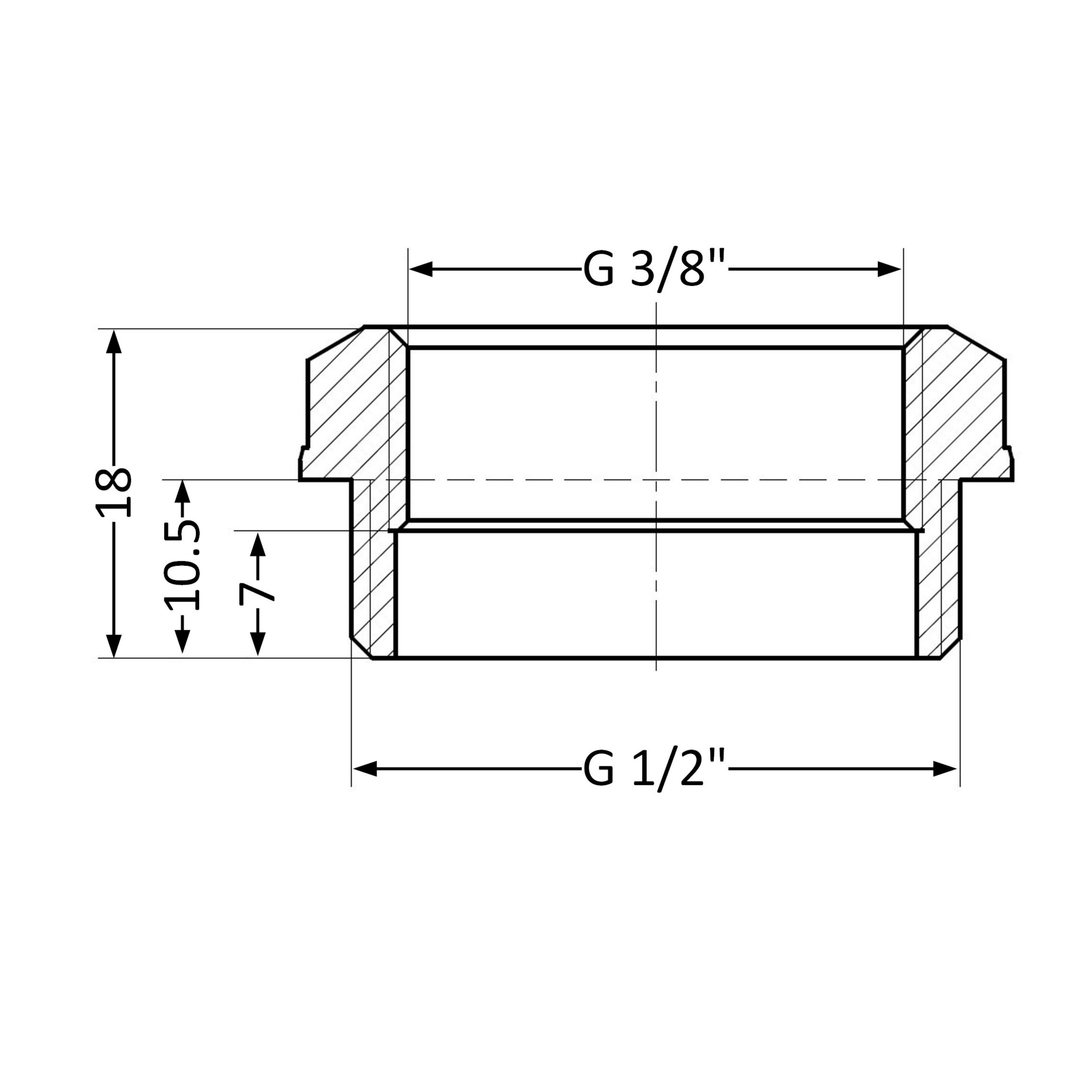 Футорка Thermo Alliance Standart 1/2"х3/8" ЗВ SD423159