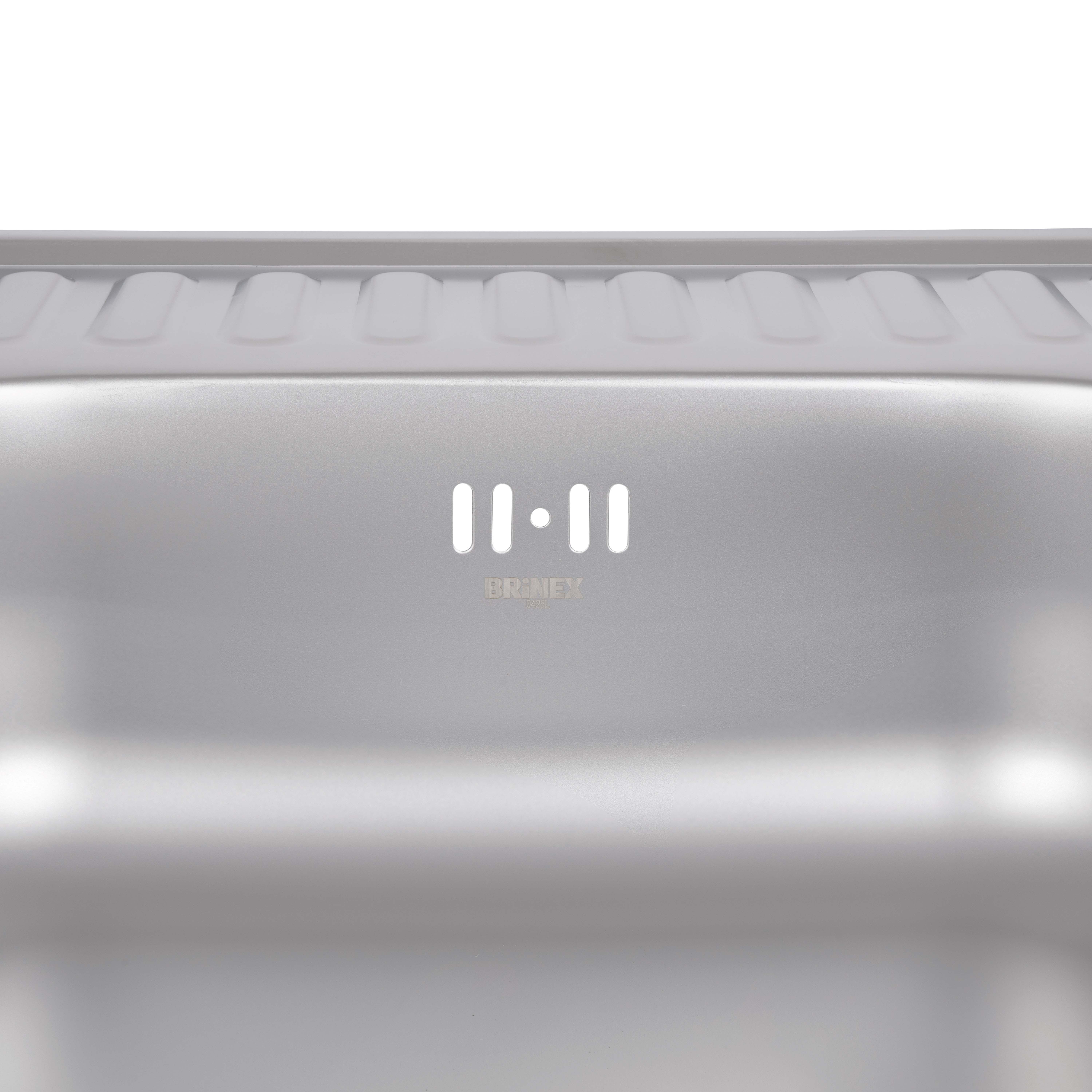 Кухонна мийка Brinex 6060-L 0,6 мм Satin (BRIN6060LSAT06)