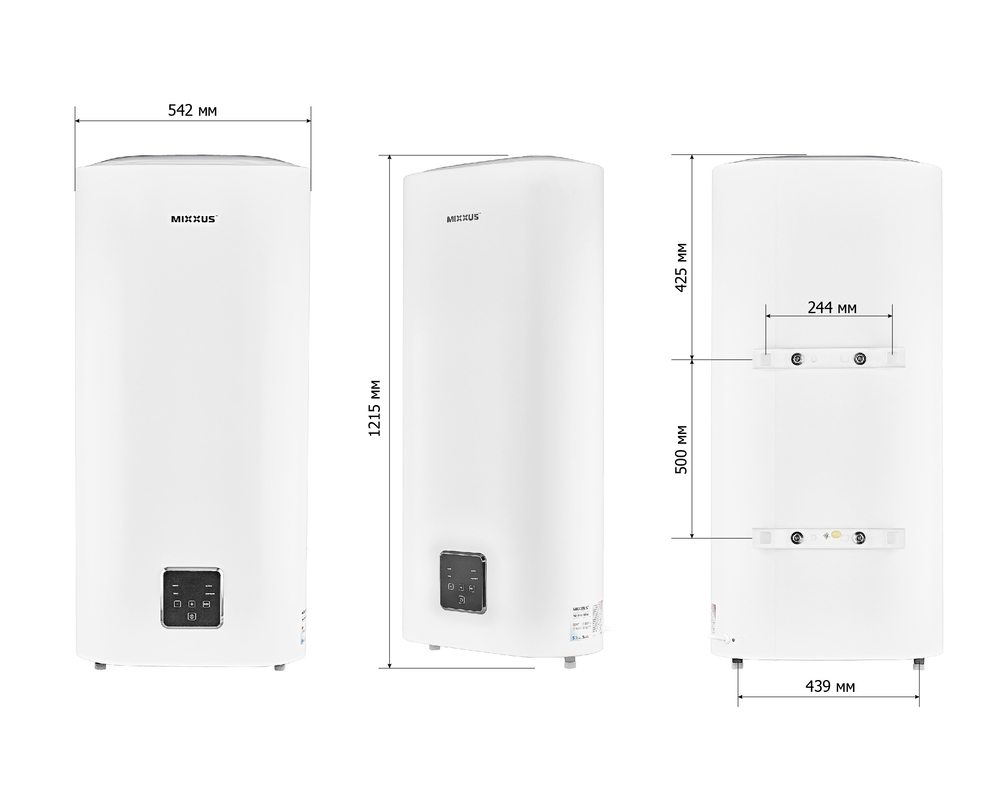 Водонагрівач "Плоский" MIXXUS EWH-10100 FLAT DRY накопичувальний 100 л, сухий тен 2 kW (WH0599)