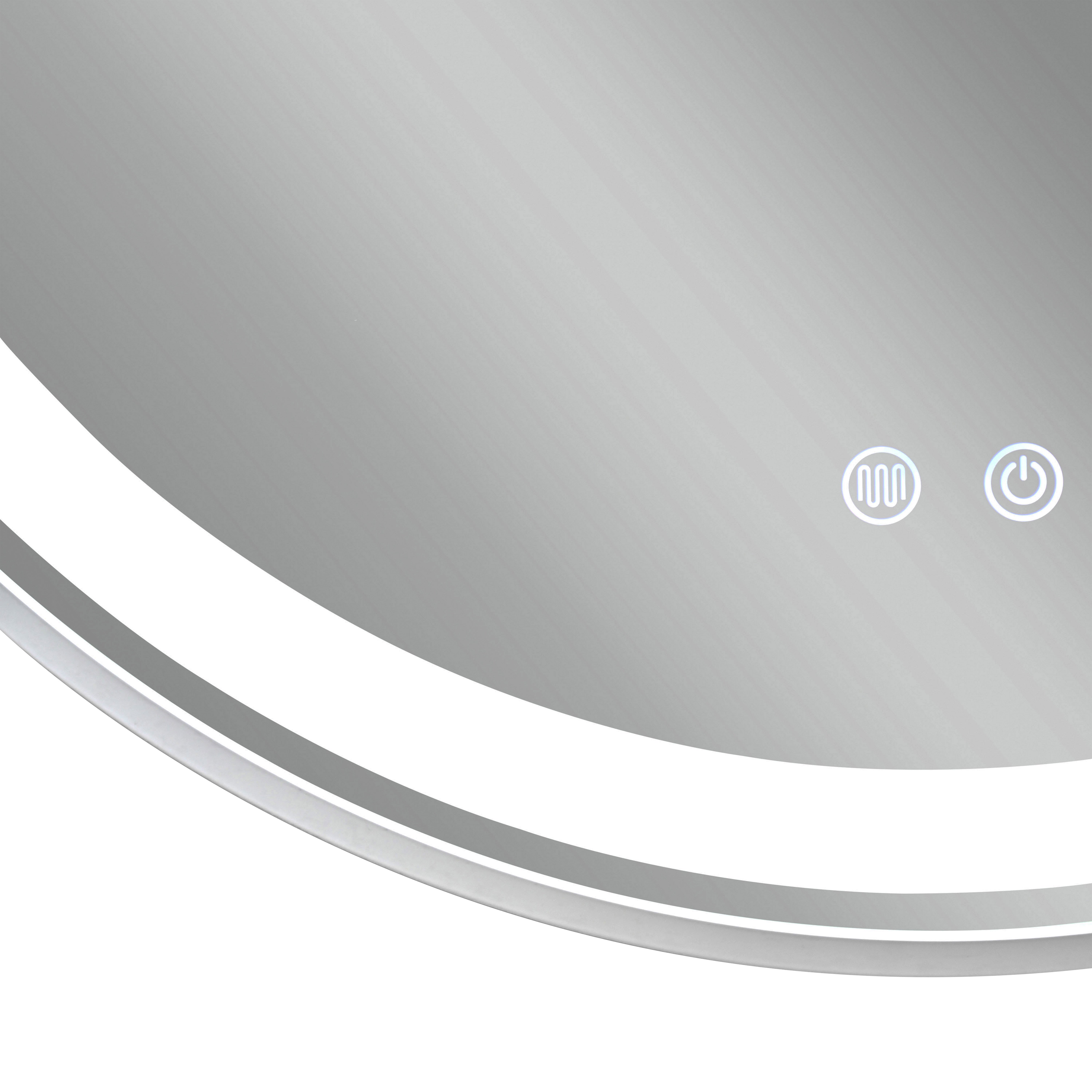 Дзеркало Qtap Gemini 800х700 з LED-підсвічуванням Touch, з антизапотіванням, з димером, рег. темп. кольору (3000-6500K) QT2578R8071W
