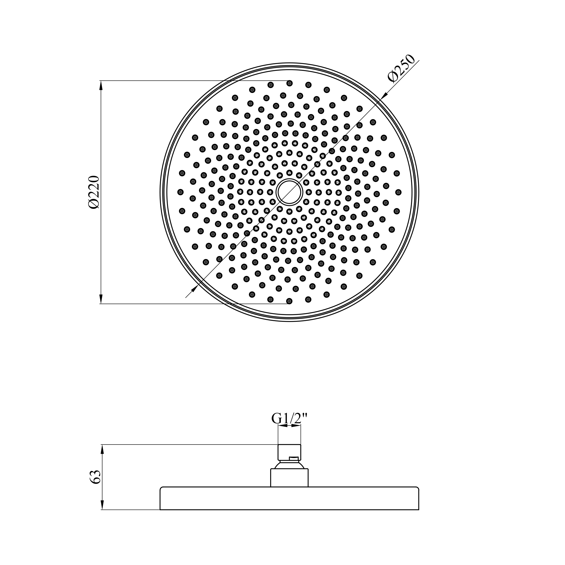 Лійка для верхнього душу Kroner Element 2801562923Z-5301