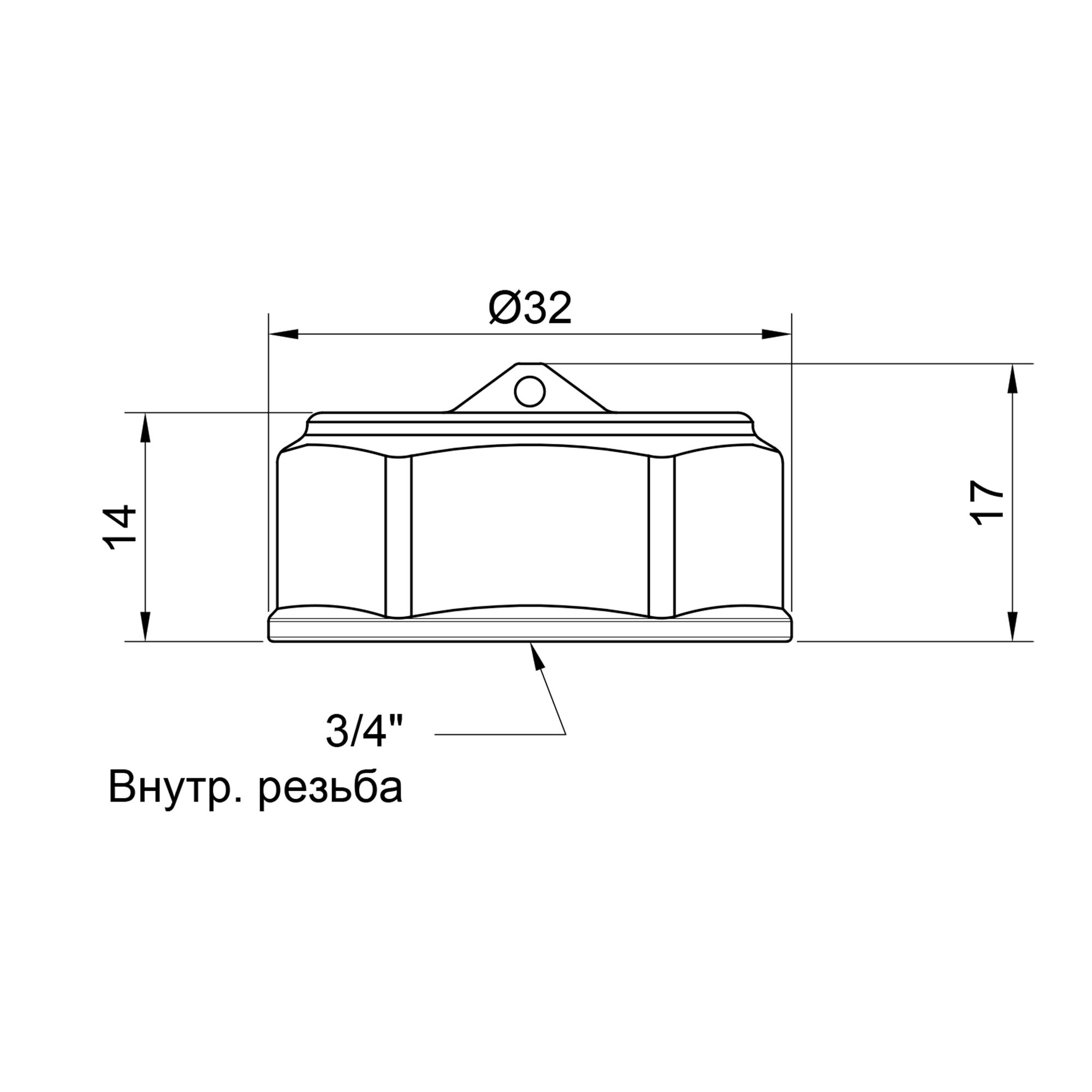 Заглушка SD Plus 3/4" ВР SD40220