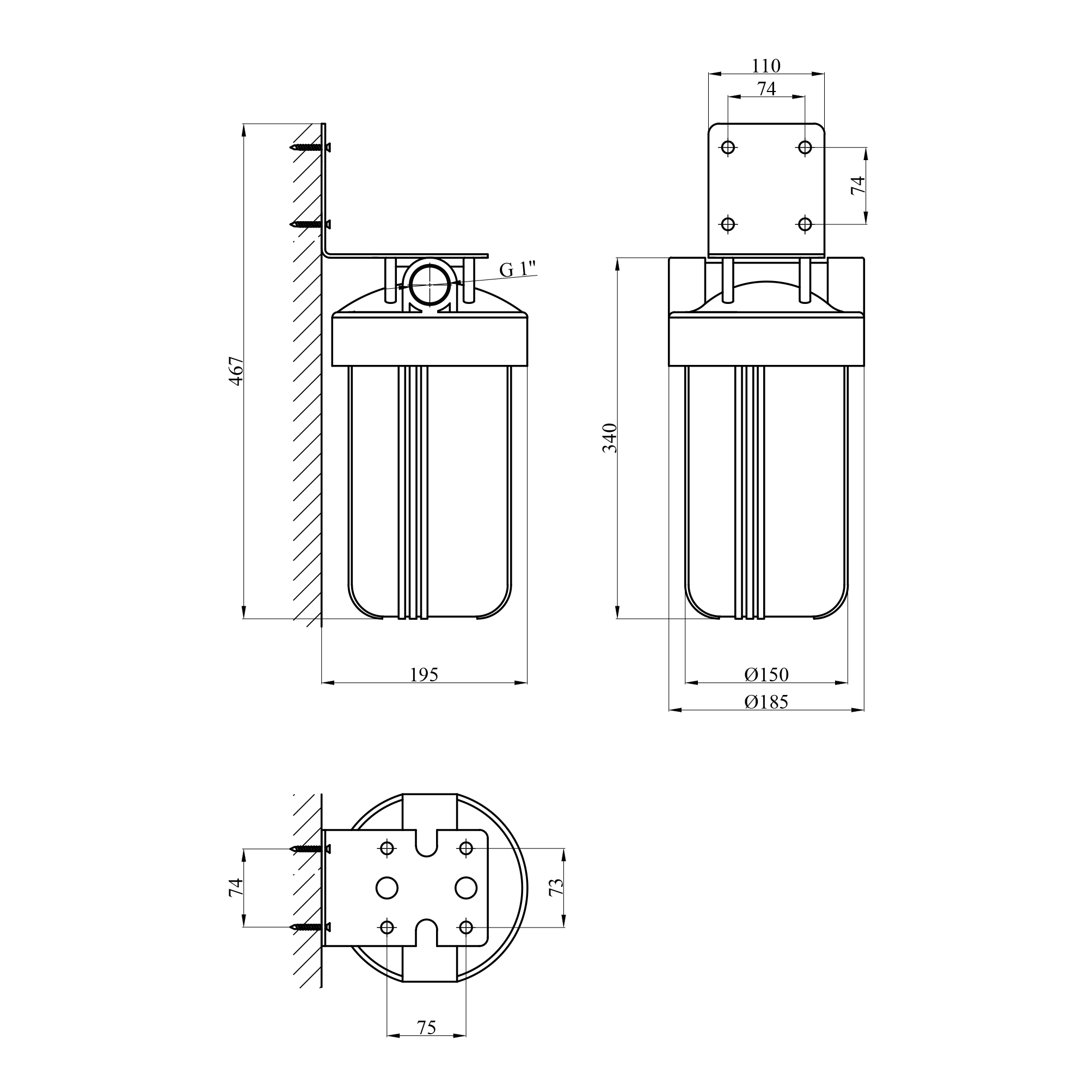 Фільтр магістральний в зборі Titan HB10-B-1"