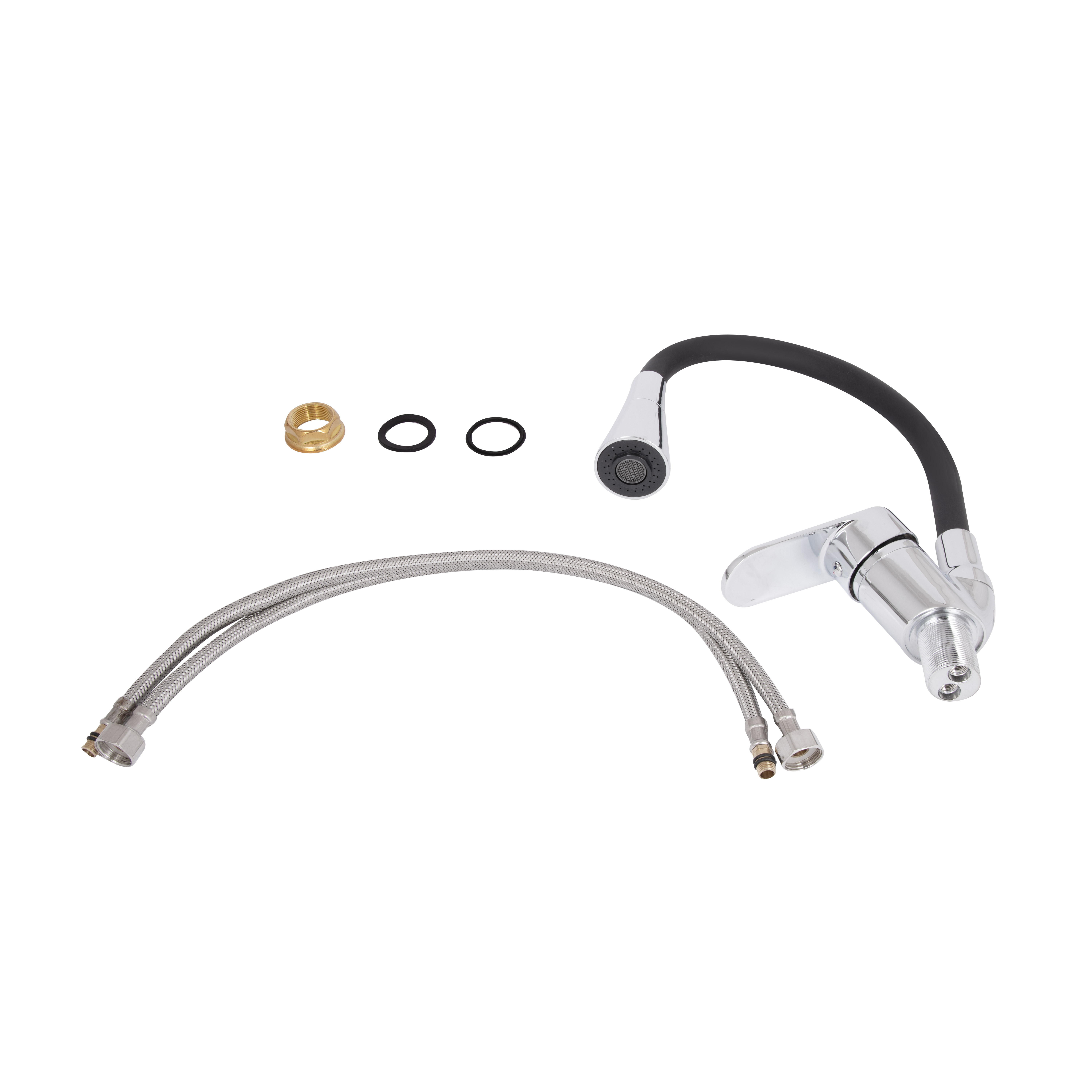 Змішувач для кухні Lidz Tani 008F3 з гнучким виливом (k40) LDTAN008F3BCR39484 Chrome/Black