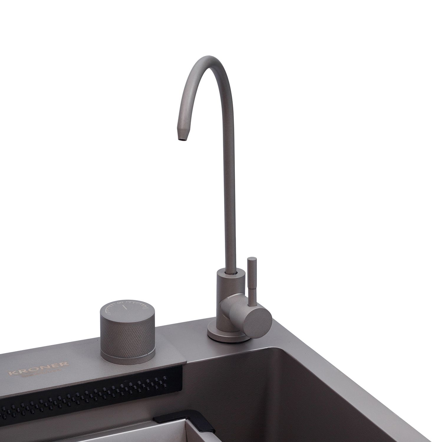 Кухонна мийка Kroner KRP Schwarze - SET7545NG PVD (3.0/0.8 мм)