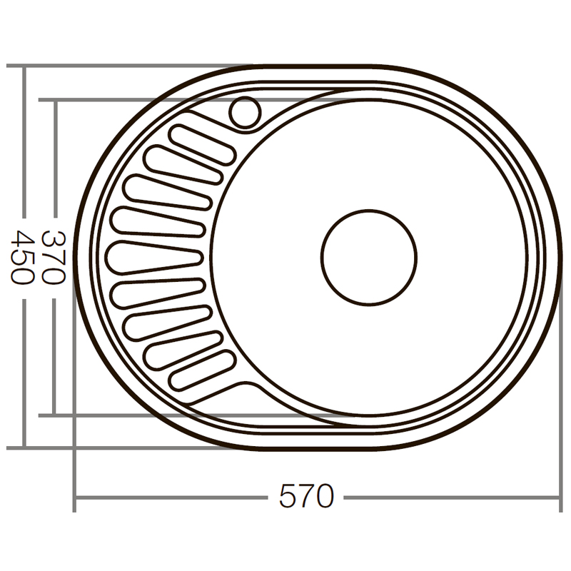 Мийка кухонна Zerix Z5745-08-180E (Satin) (ZX1592)