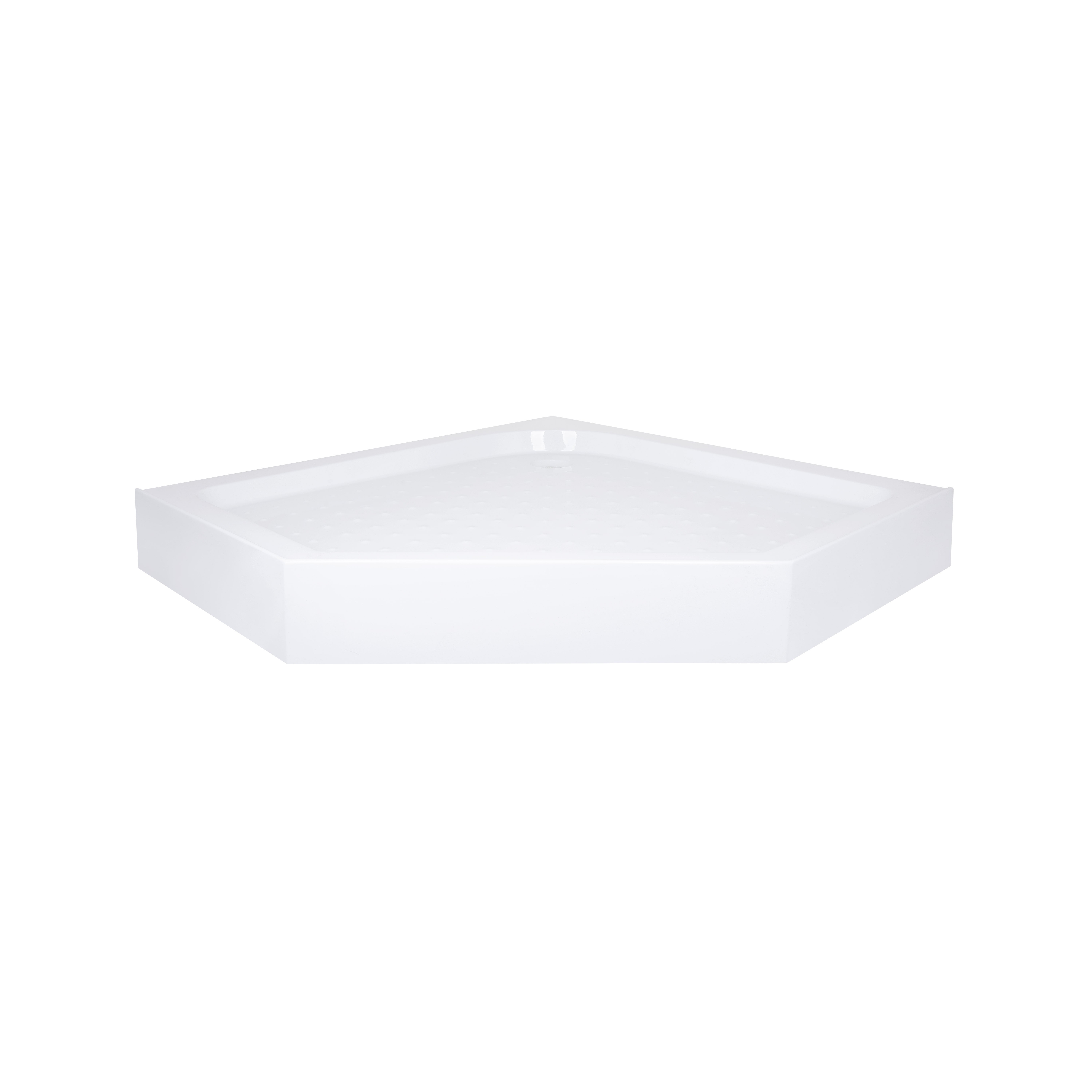 Lidz Душовий піддон DOZORCA SC90x90.LOW, низький, п'ятикутний, акриловий + ніжки, діаметр зливу 50 мм