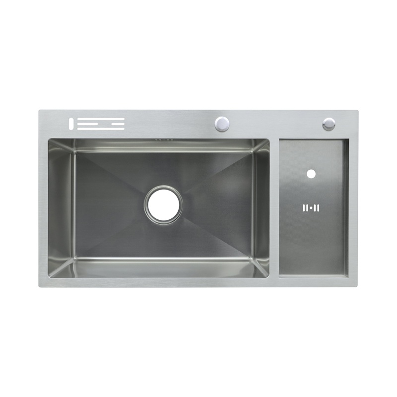 Мийка для кухні з нерж. сталі ZERIX ZH8245-SET-08 MICRO DECOR SS COLOR (колір нержавійка) (ZM5593)