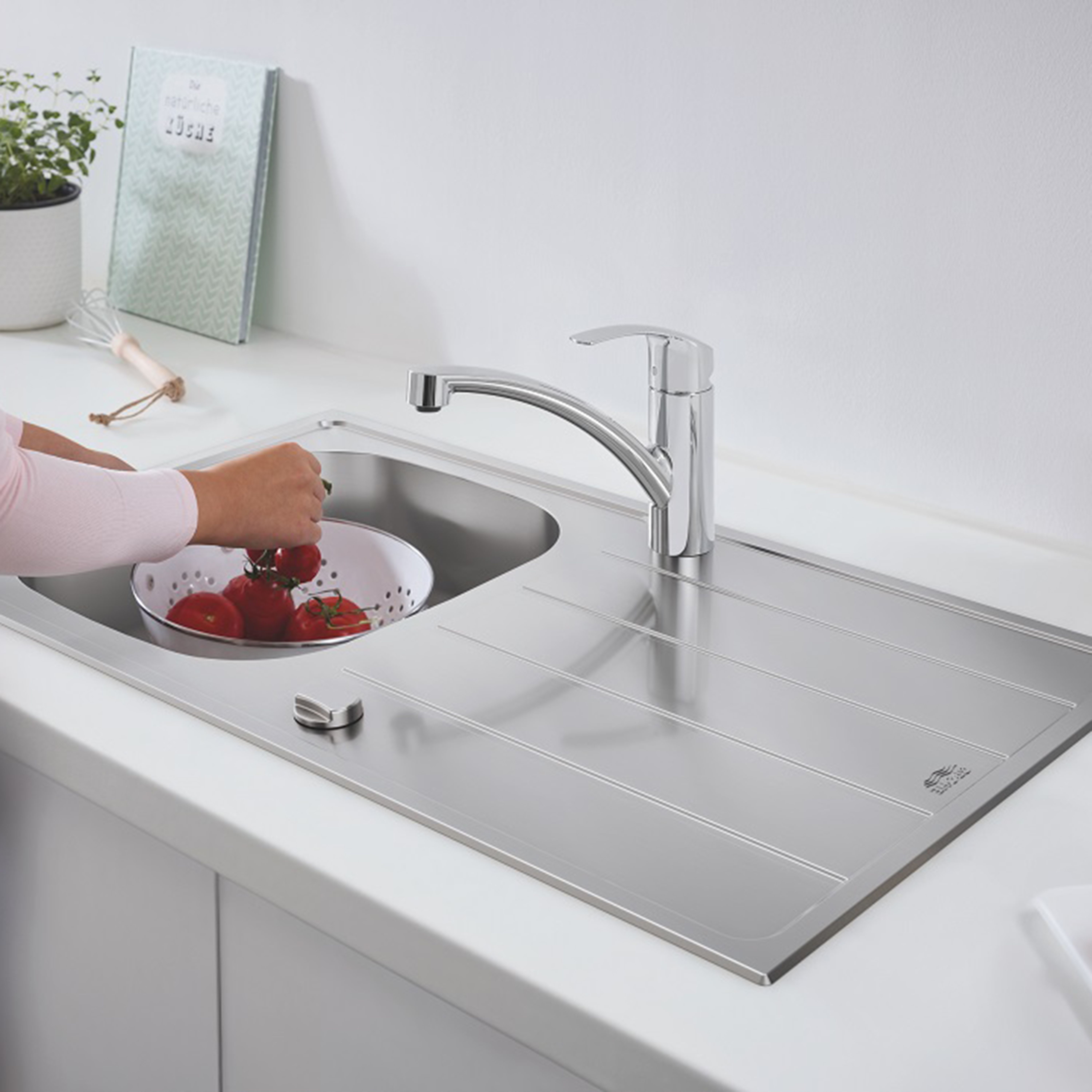 Набор Grohe мойка кухонная K200 + смеситель Eurosmart 31565SD1