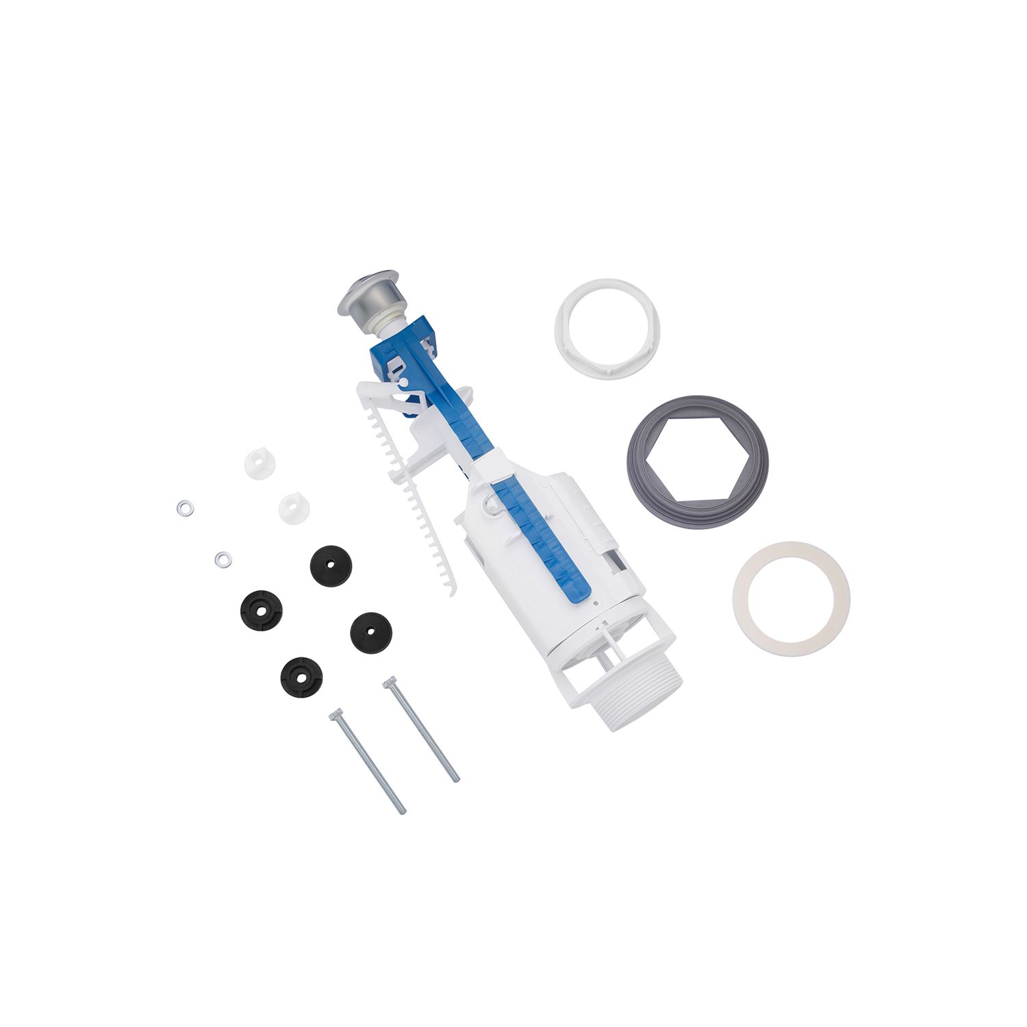 Зливний клапан для бачка унітаза Kroner KRP - DB77 з подвійною кнопкою