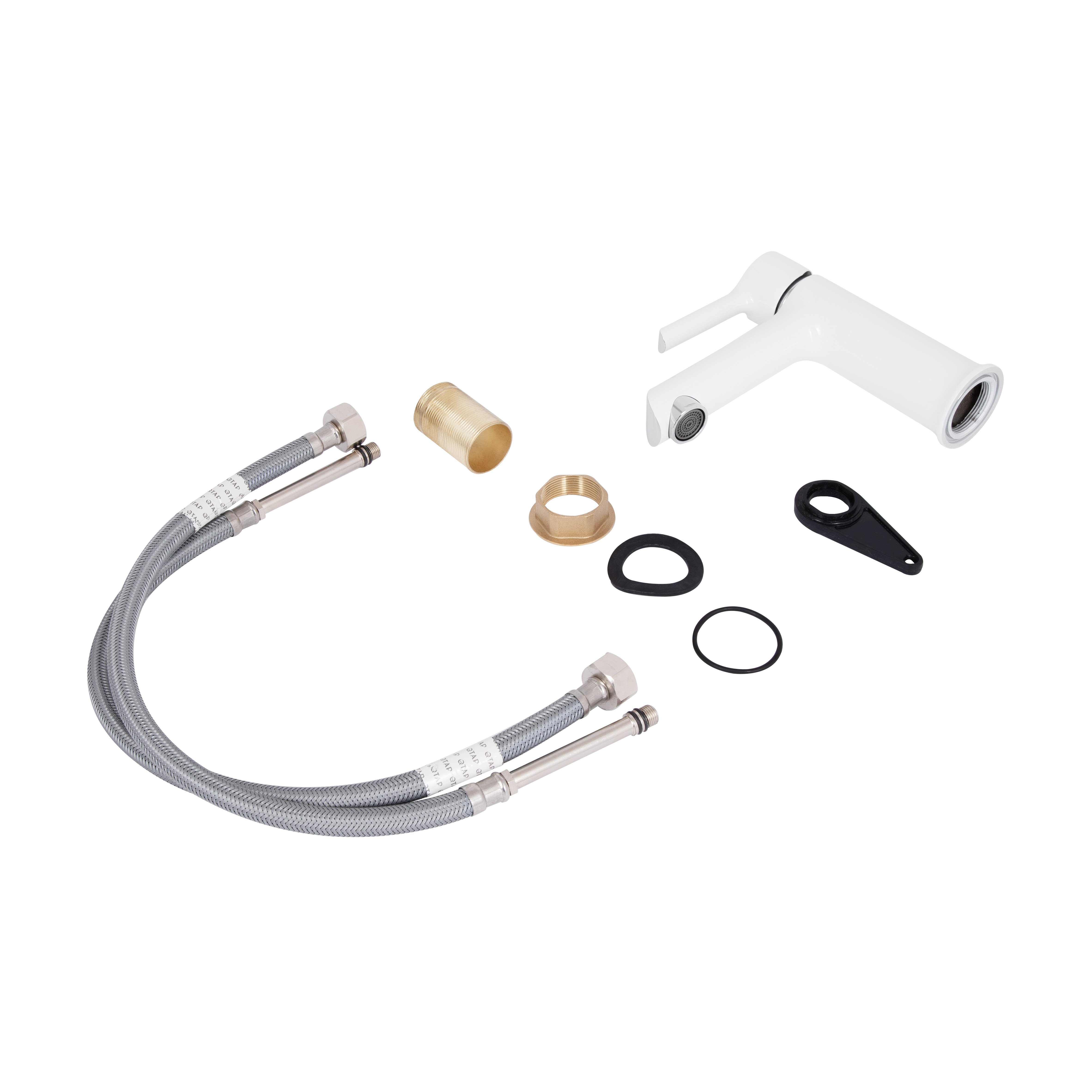 Змішувач для раковини Qtap Grand QTGRAWCR001F Chrome/White