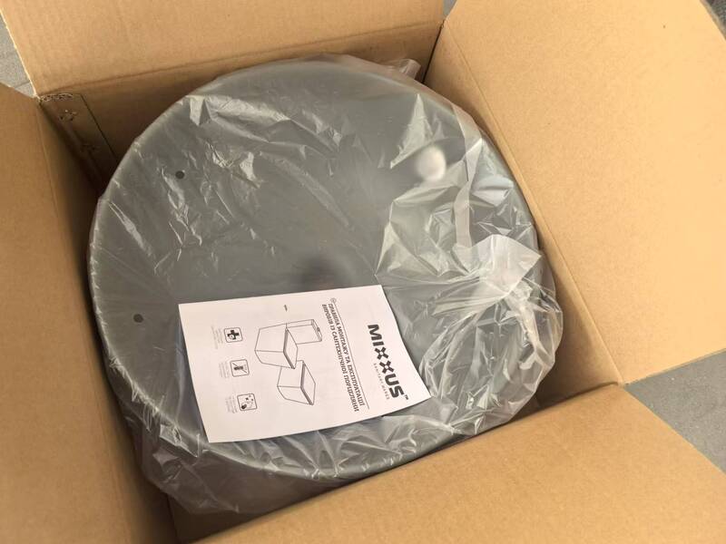 Раковина накладна MIXXUS PREMIUM TOPPER-0201 GRAY 410x410x165mm (перелив) (MP6649)