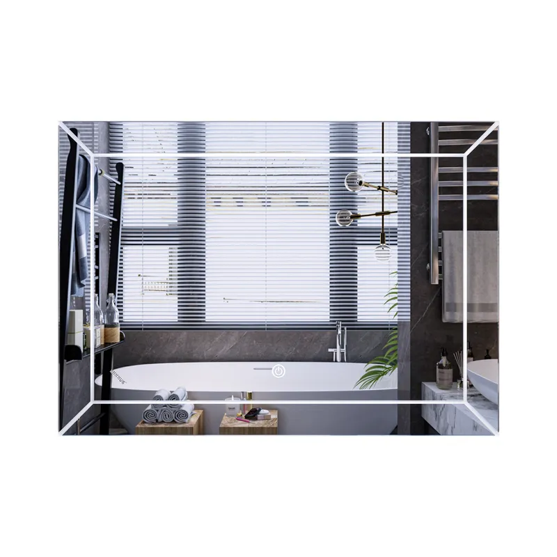 Дзеркало MIXXUS PREMIUM CUBIC MR14-70x50-REVERSE з LED Touch, Anti-fog, димером, рег. яскравості (MP6647)