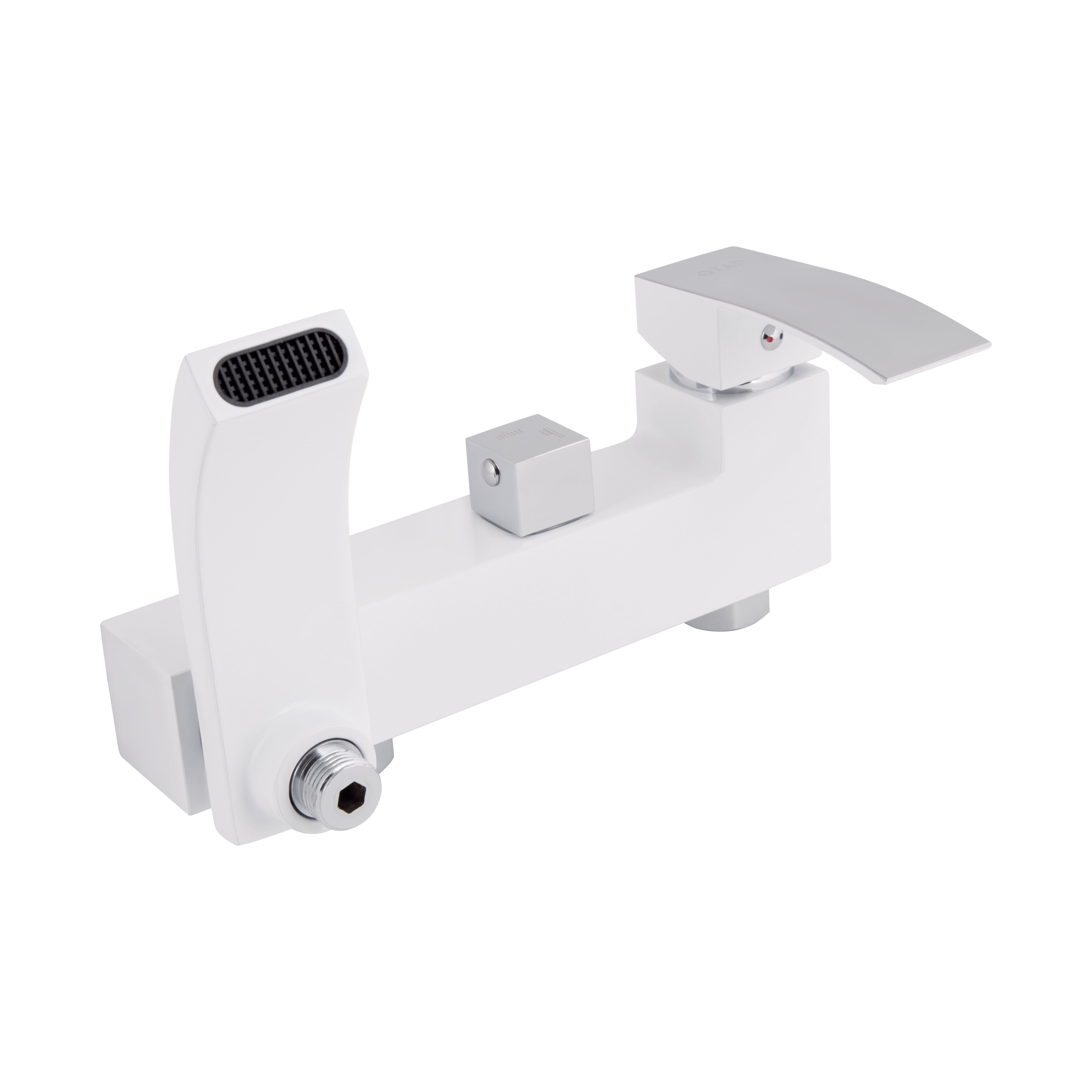 Душова система універсальна Qtap Swan Cascada на три споживачі (з виливом) QTSWA111CRW45570 Chrome/White