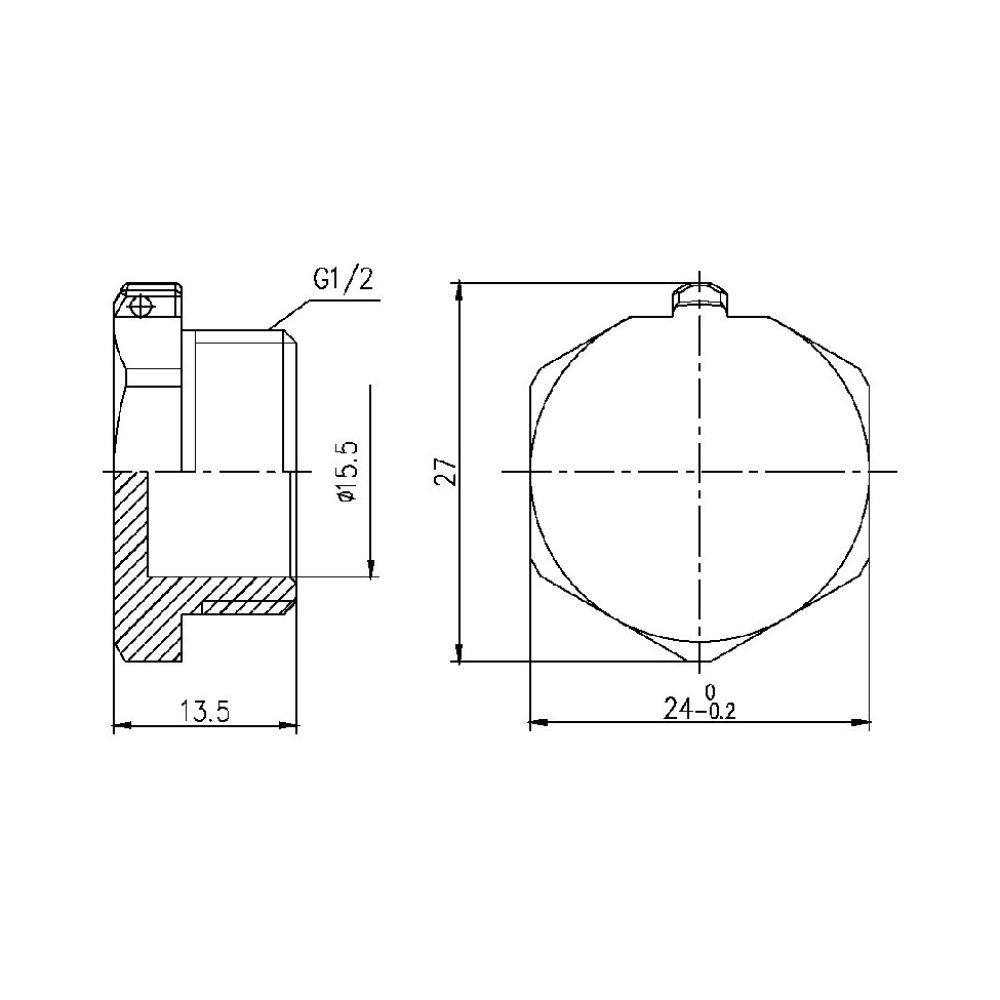 Заглушка SD Forte 1/2" ЗР SF35315