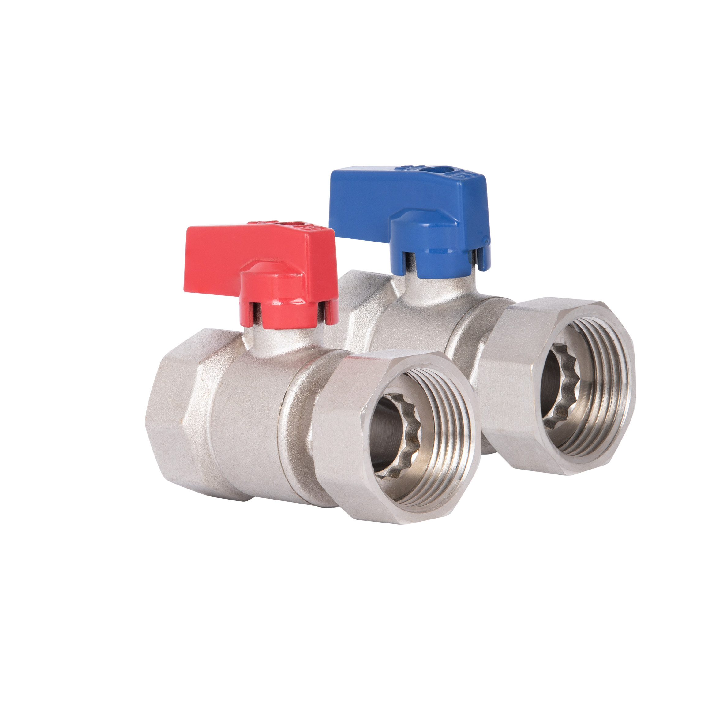 Комплект кранів кульових Thermo Alliance Standart 1"ВВ прямий з накидною гайкою TAS262RBW25
