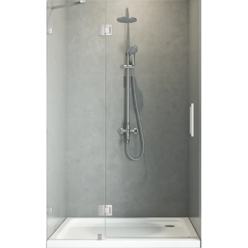 Двері у нішу розпашні KOER SR SD04-120x200-TR-01 прозоре скло EASY CLEAN 10мм хром (KR5387)