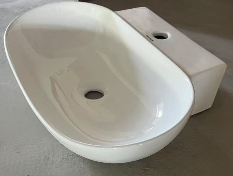 Раковина підвісна-накладна MIXXUS PREMIUM DIVERSE-0201 560х390х125mm (отвір під змішувач) (MP6510)