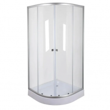 Душова кабіна без піддону MIXXUS PLAIN SC01-90x90x185-TR CHROME прозоре скло 4мм (MI6899)