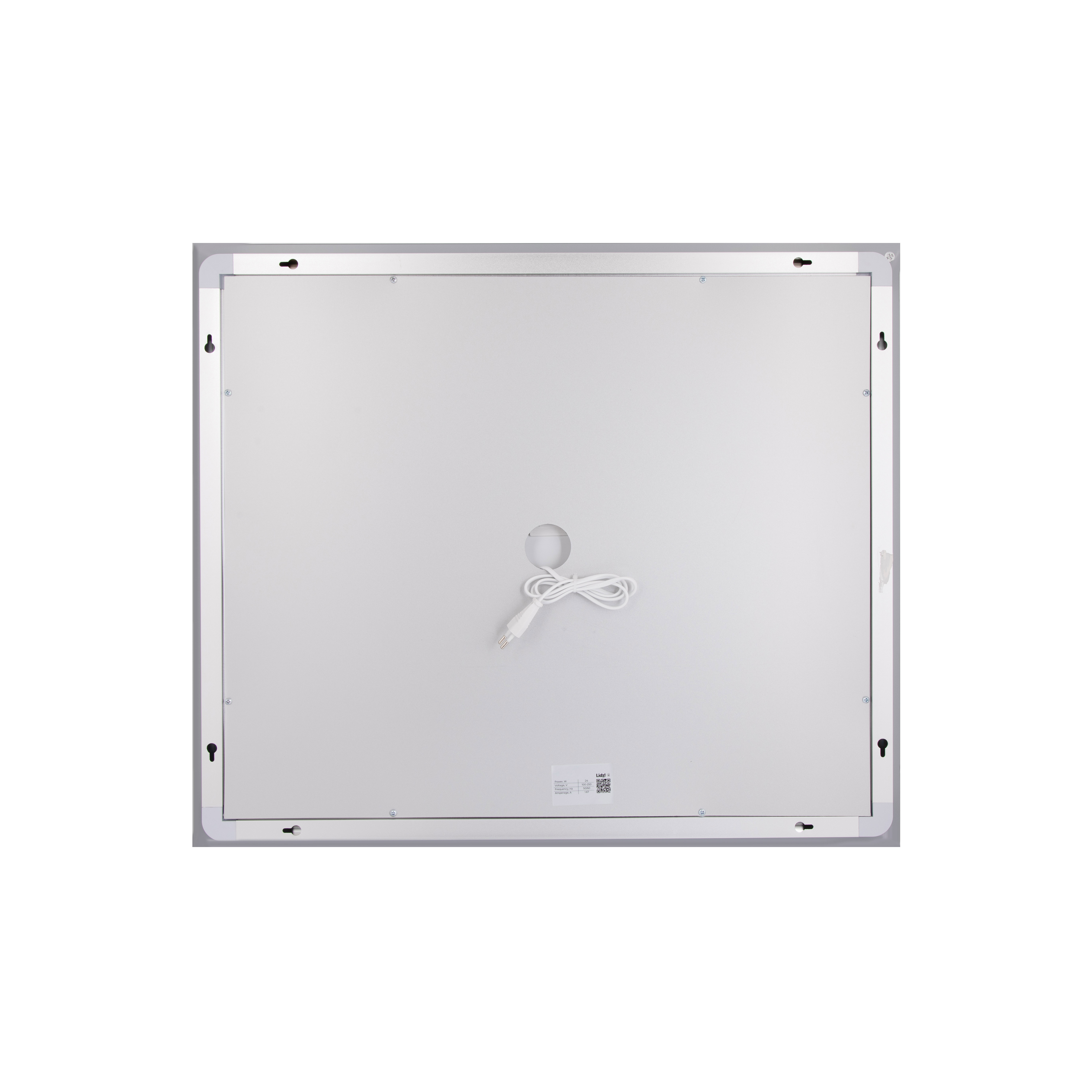 Дзеркало Lidz Kubis (KU1) 700х600 з LED-підсвічуванням Touch, з антизапотіванням, з димером, рег. яскравості LDKU60070049285
