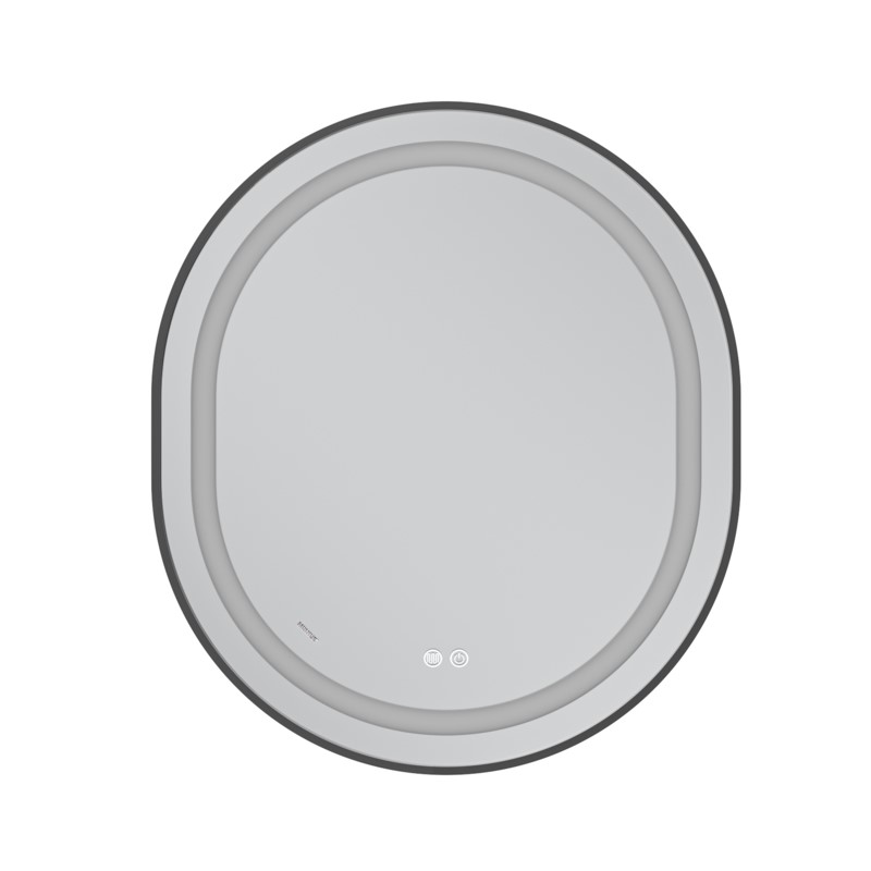 Дзеркало MIXXUS PREMIUM ELLIPSE MV05-80x70-REVERSE BLACK з LED Touch, Anti-fog, димером (3-6,5kK) (MP6646)