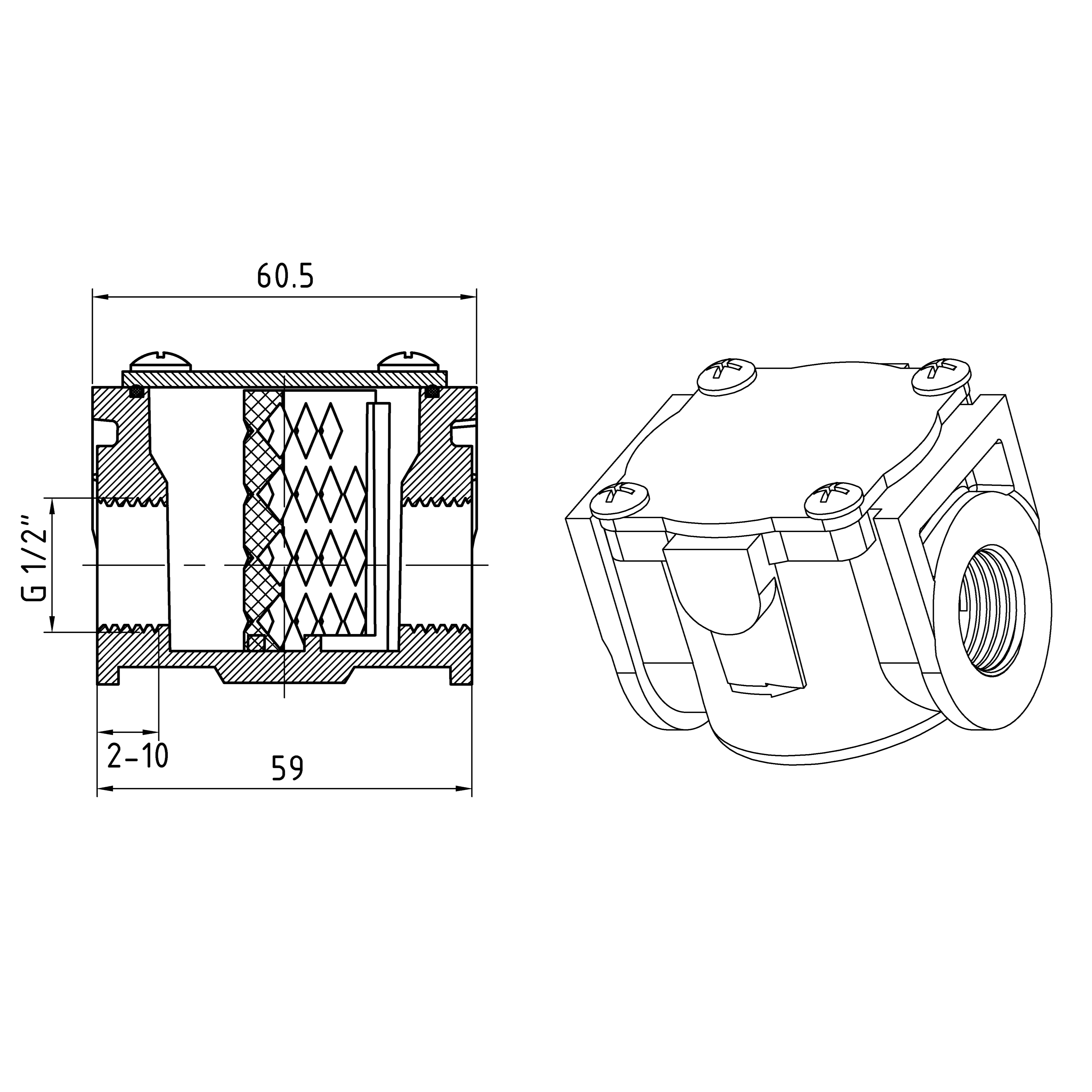 Фільтр алюмінієвий Thermo Alliance Standart 1/2" SD121G15