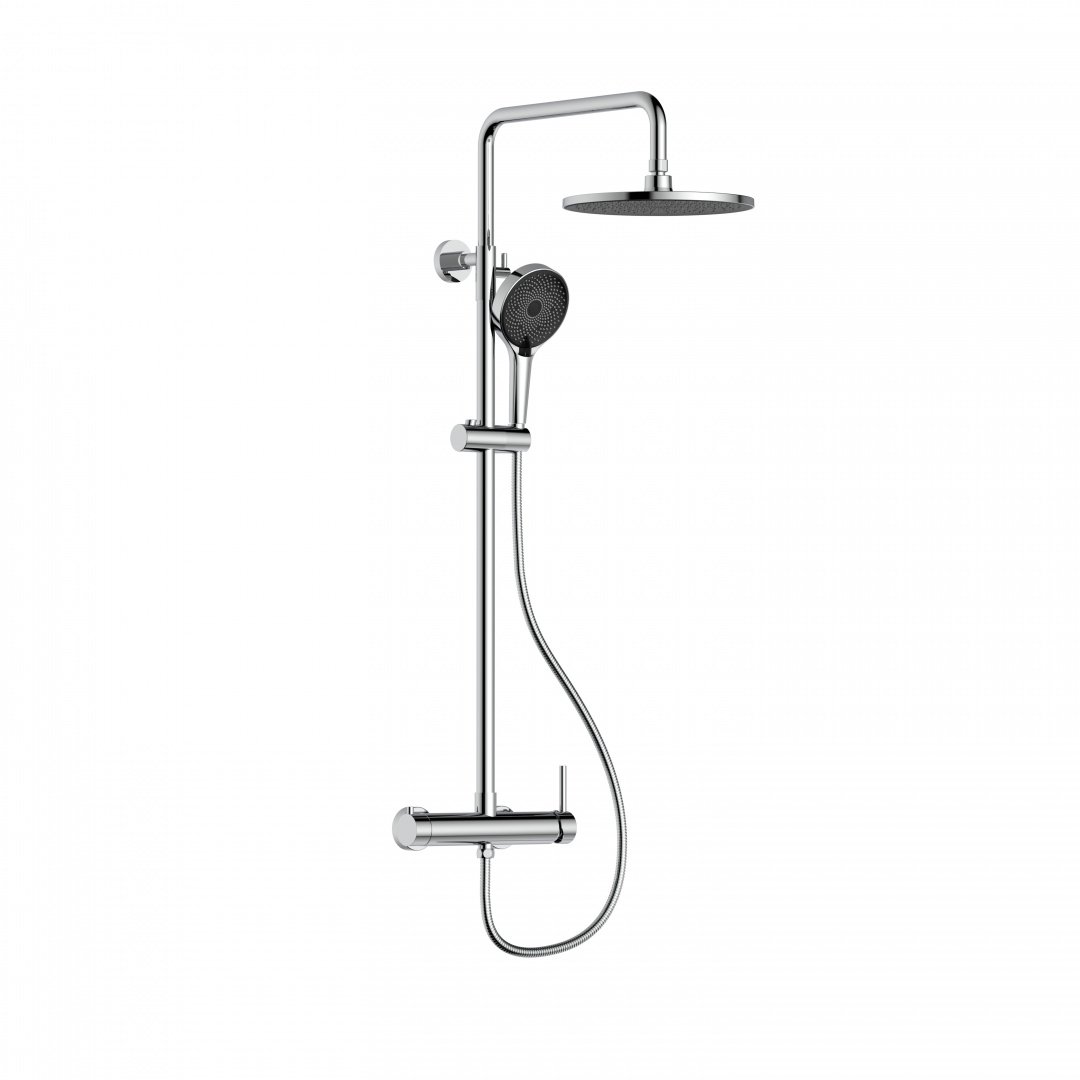 Душова система універсальна Qtap Sloup на два споживачі QT57103OC Chrome