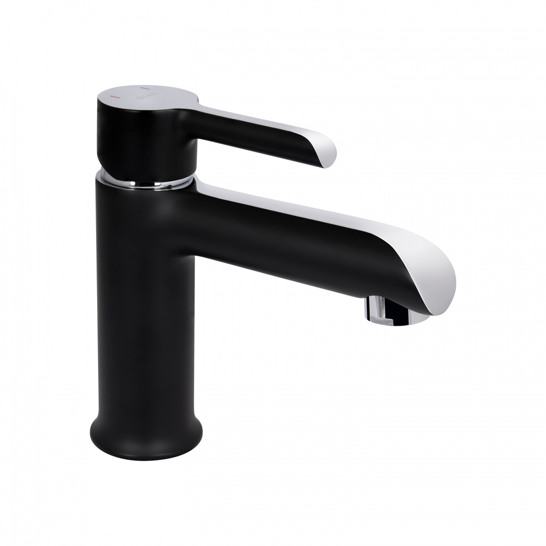 Змішувач для раковини Qtap Grand QTGRABCR001F Chrome/Black