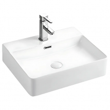 Раковина подвесная-накладная MIXXUS PREMIUM QUADRO-0203 500х420х130mm (отверстие под смеситель, перелив) (MP6718)