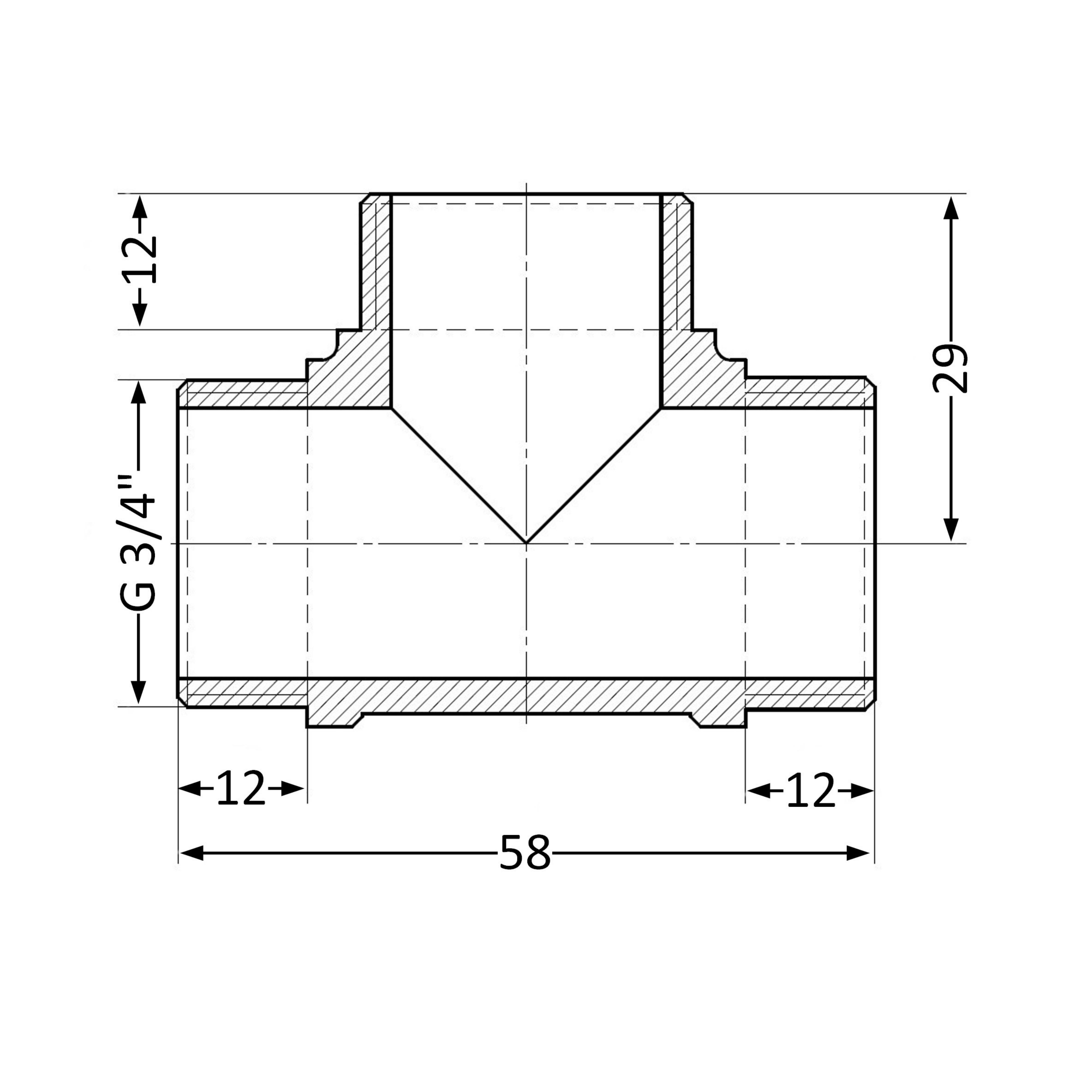 Трійник Thermo Alliance Standart 3/4" ЗР SD41220